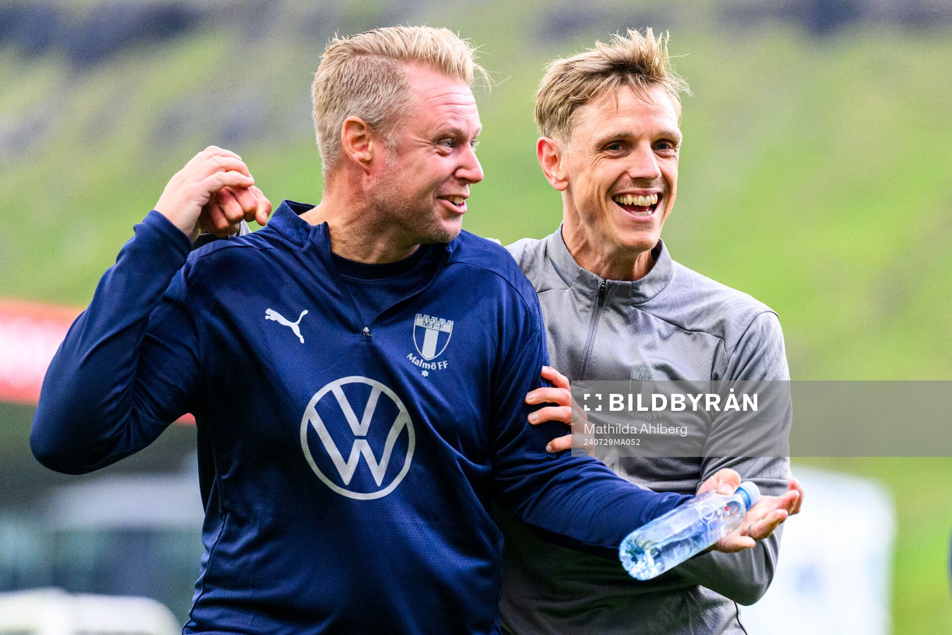 Physiotherapist Jesper Robertsson and Søren Rieks of