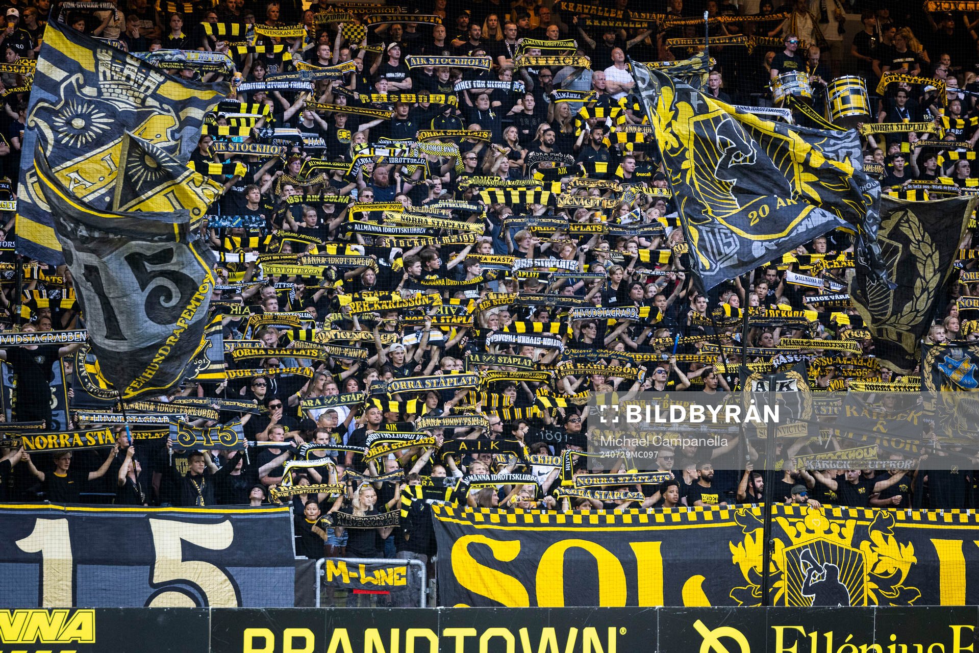 under fotbollsmatchen i Allsvenskan mellan AIK och GAIS