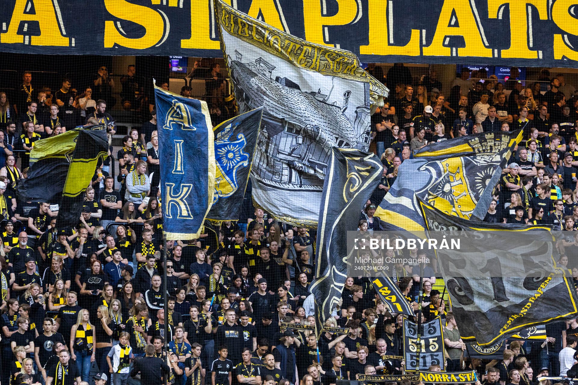 under fotbollsmatchen i Allsvenskan mellan AIK och GAIS