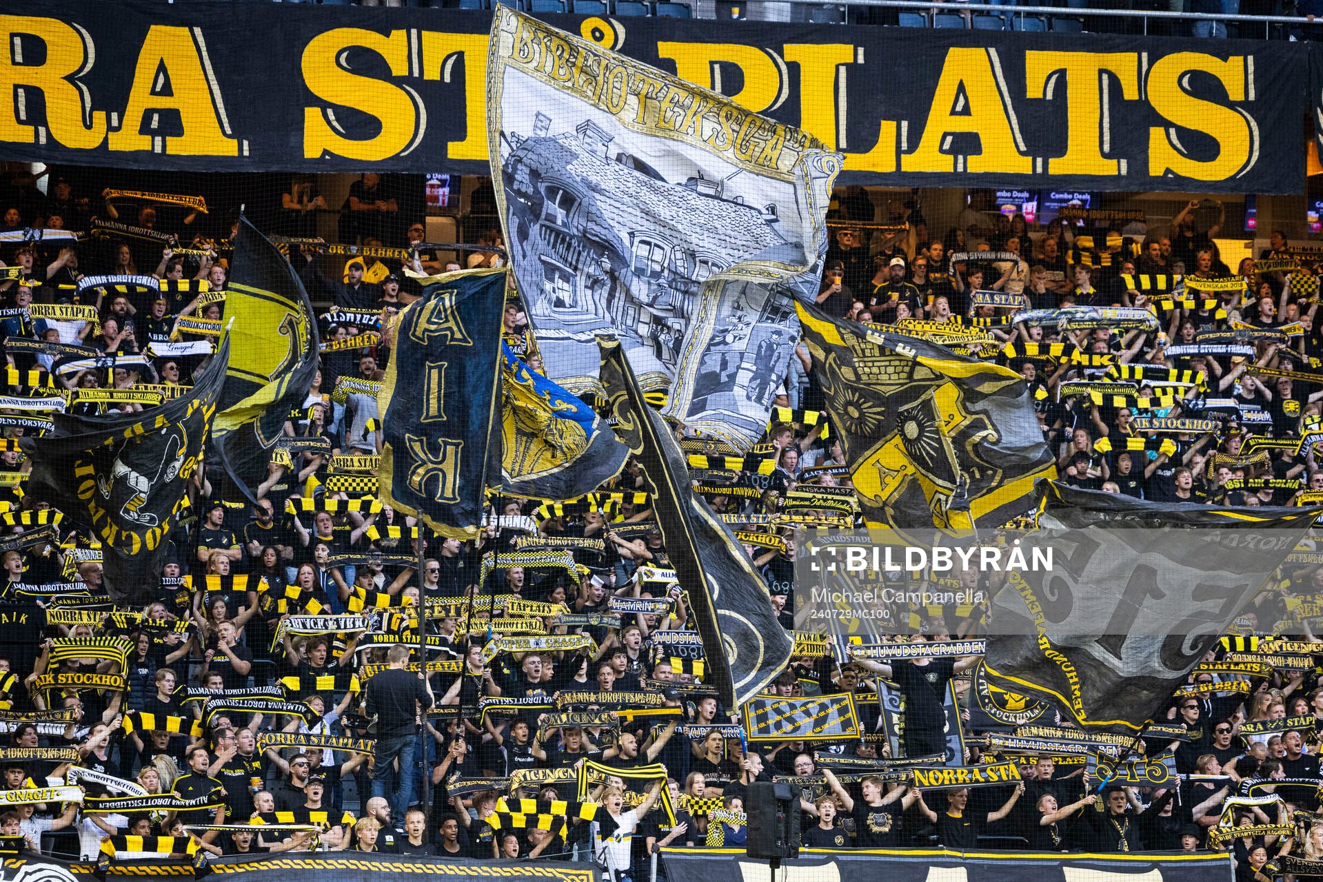 under fotbollsmatchen i Allsvenskan mellan AIK och GAIS