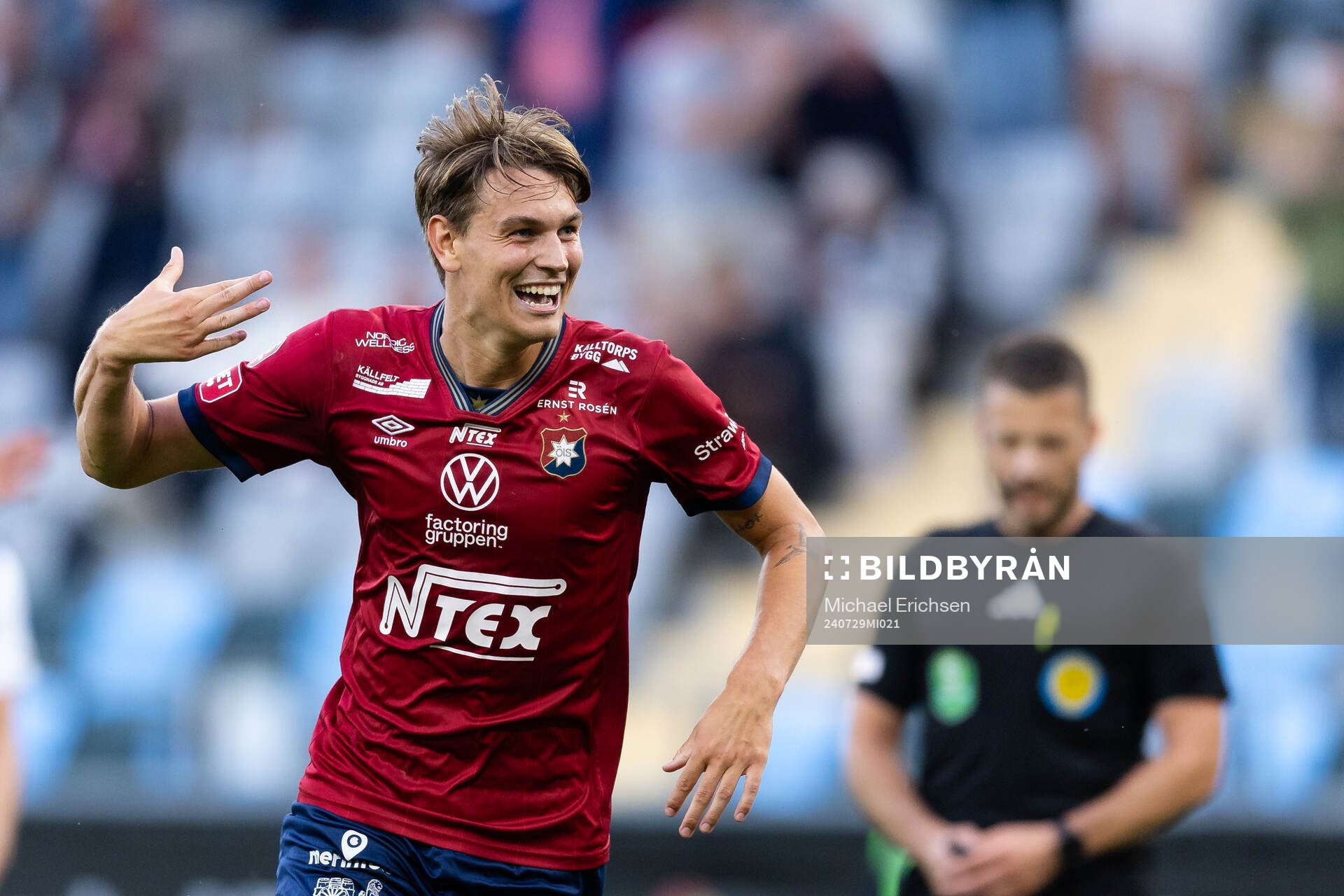 Örgrytes Noah Christoffersson jublar