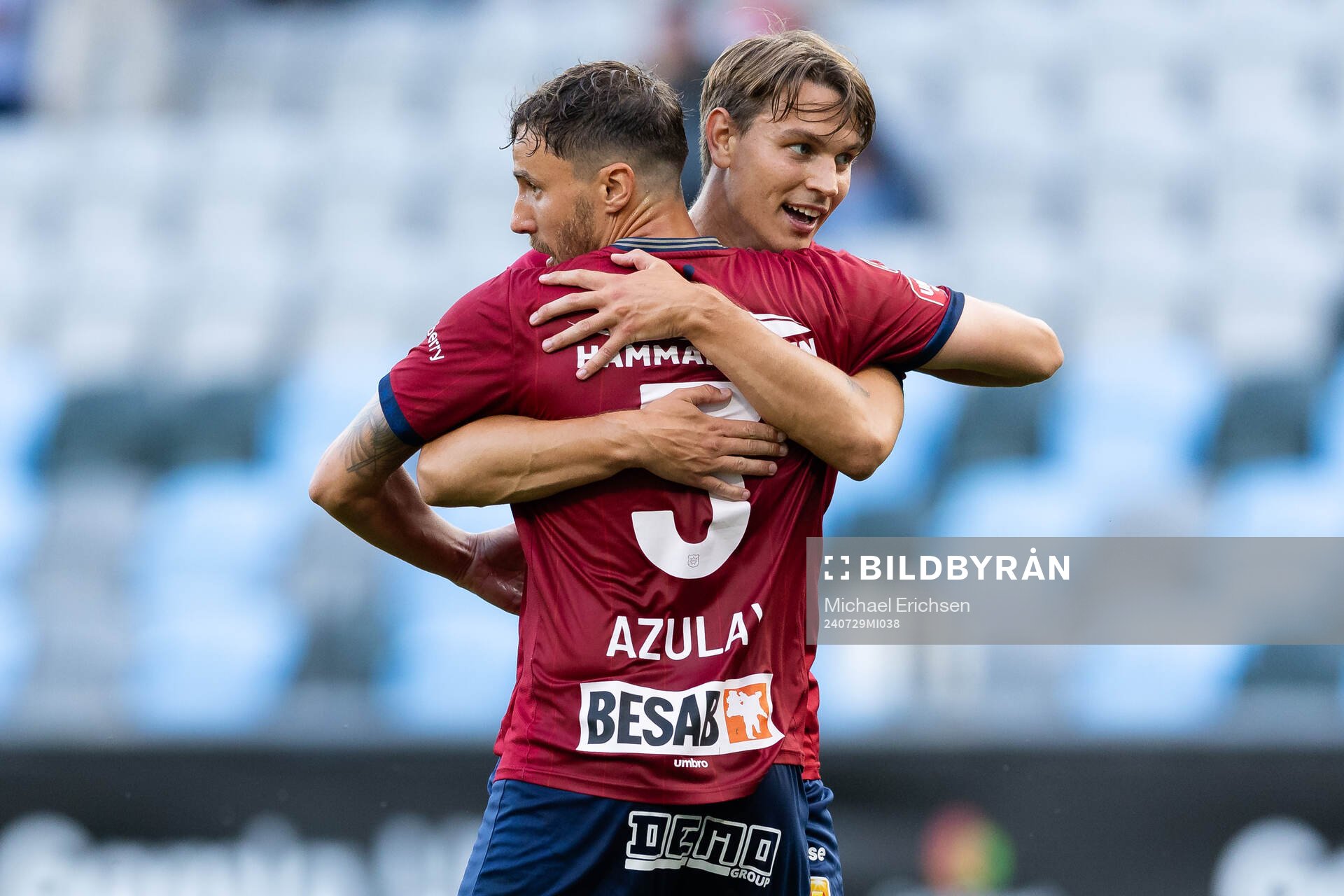 Örgrytes Jonathan Azulay jublar ihop med Noah