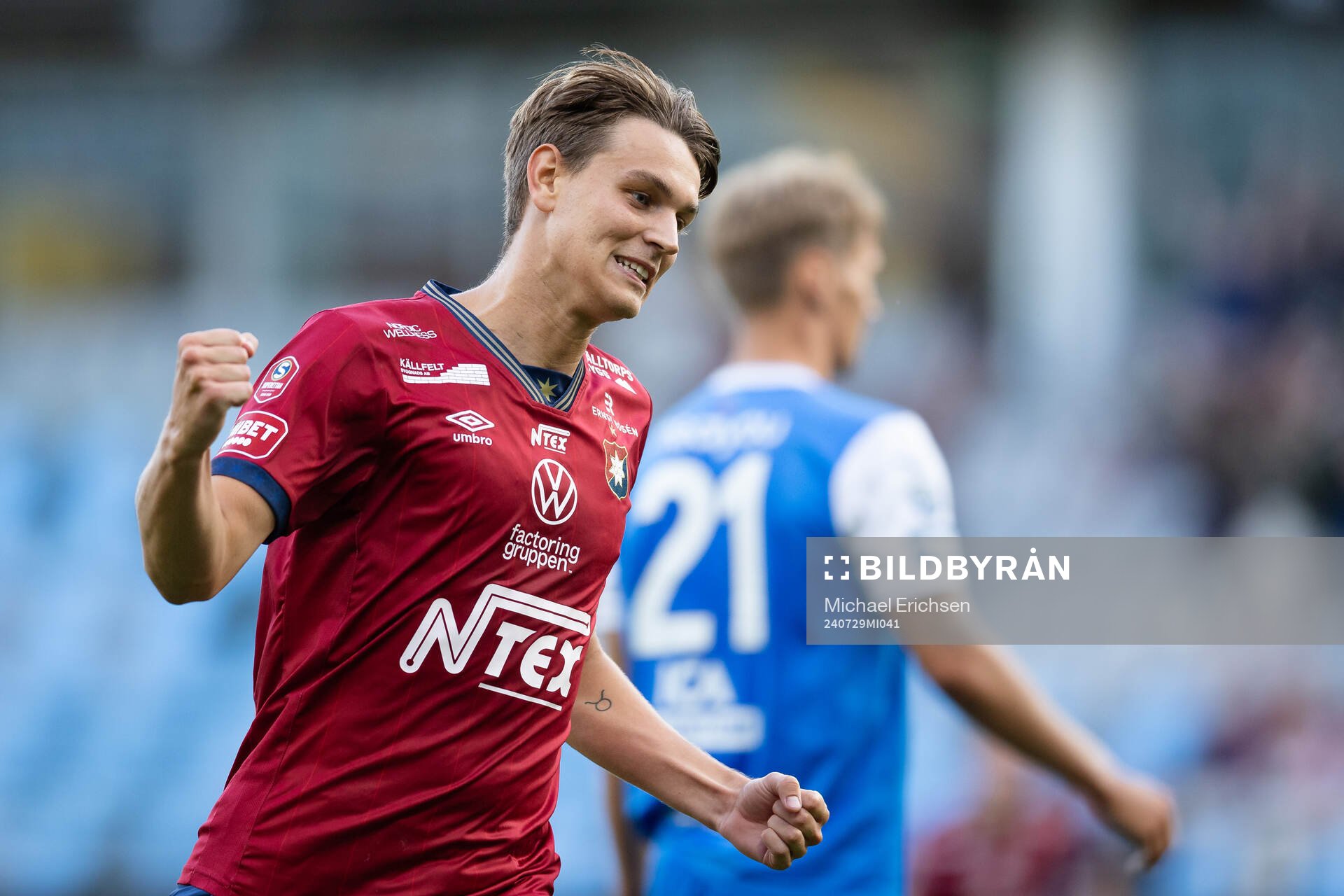Örgrytes Noah Christoffersson jublar