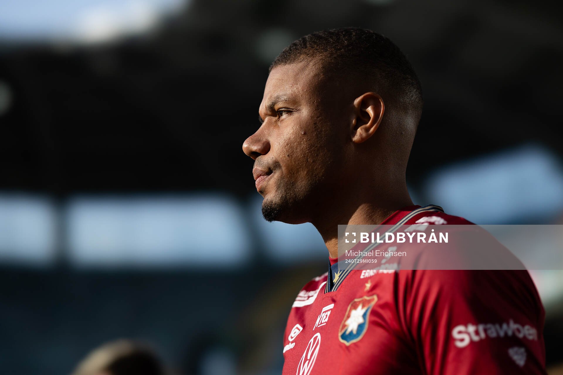 Örgrytes Mikael Dyrestam innan fotbollsmatchen i Superettan mellan Örgryte och IK Oddevold den 29 juli 2024 i Göteborg. 