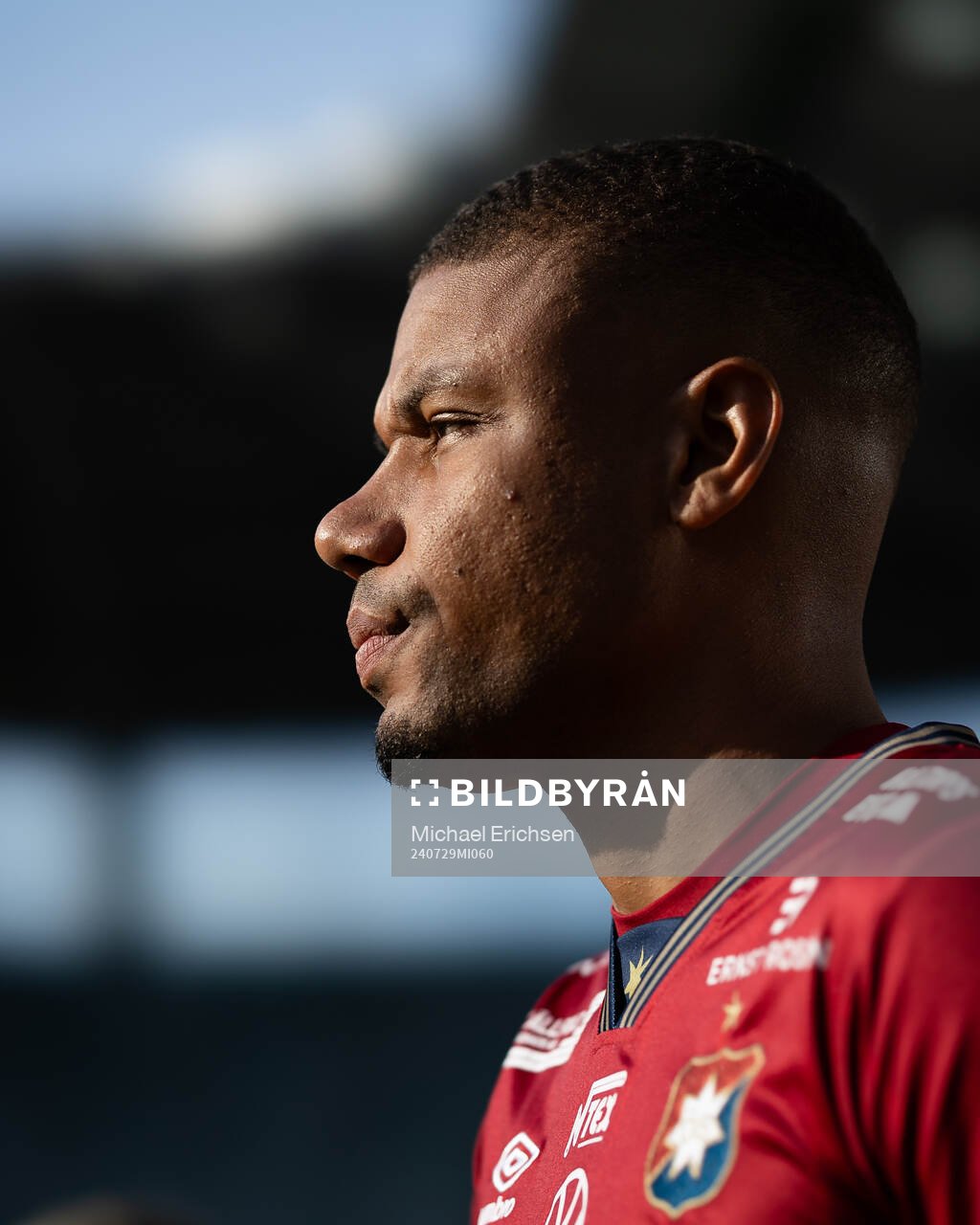 Örgrytes Mikael Dyrestam innan fotbollsmatchen i Superettan mellan Örgryte och IK Oddevold den 29 juli 2024 i Göteborg. 