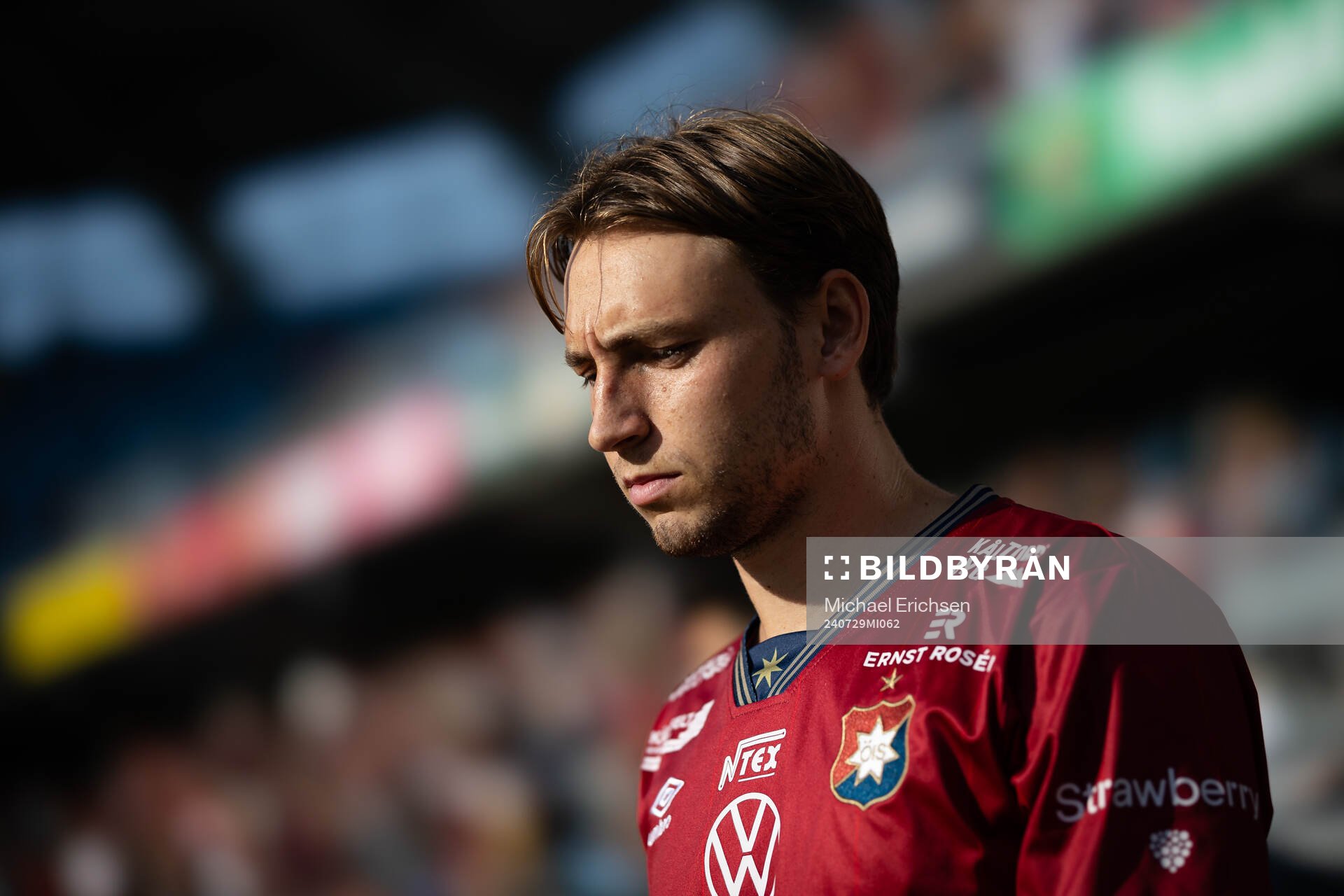 Örgrytes William Svensson innan fotbollsmatchen i