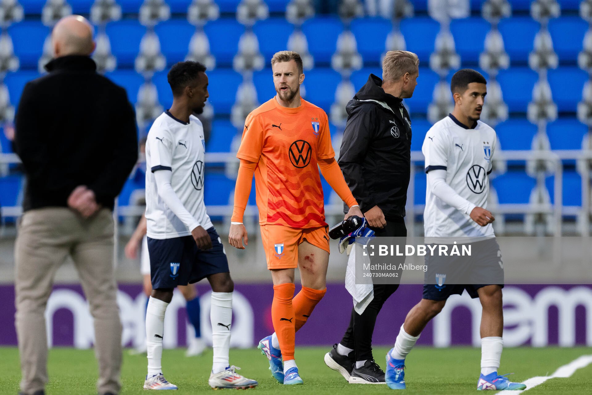 Goalkeeper Ricardo Friedrich of Malmö FF looks dejected