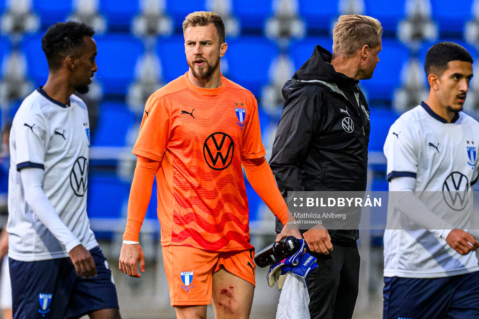 Goalkeeper Ricardo Friedrich of Malmö FF looks dejected