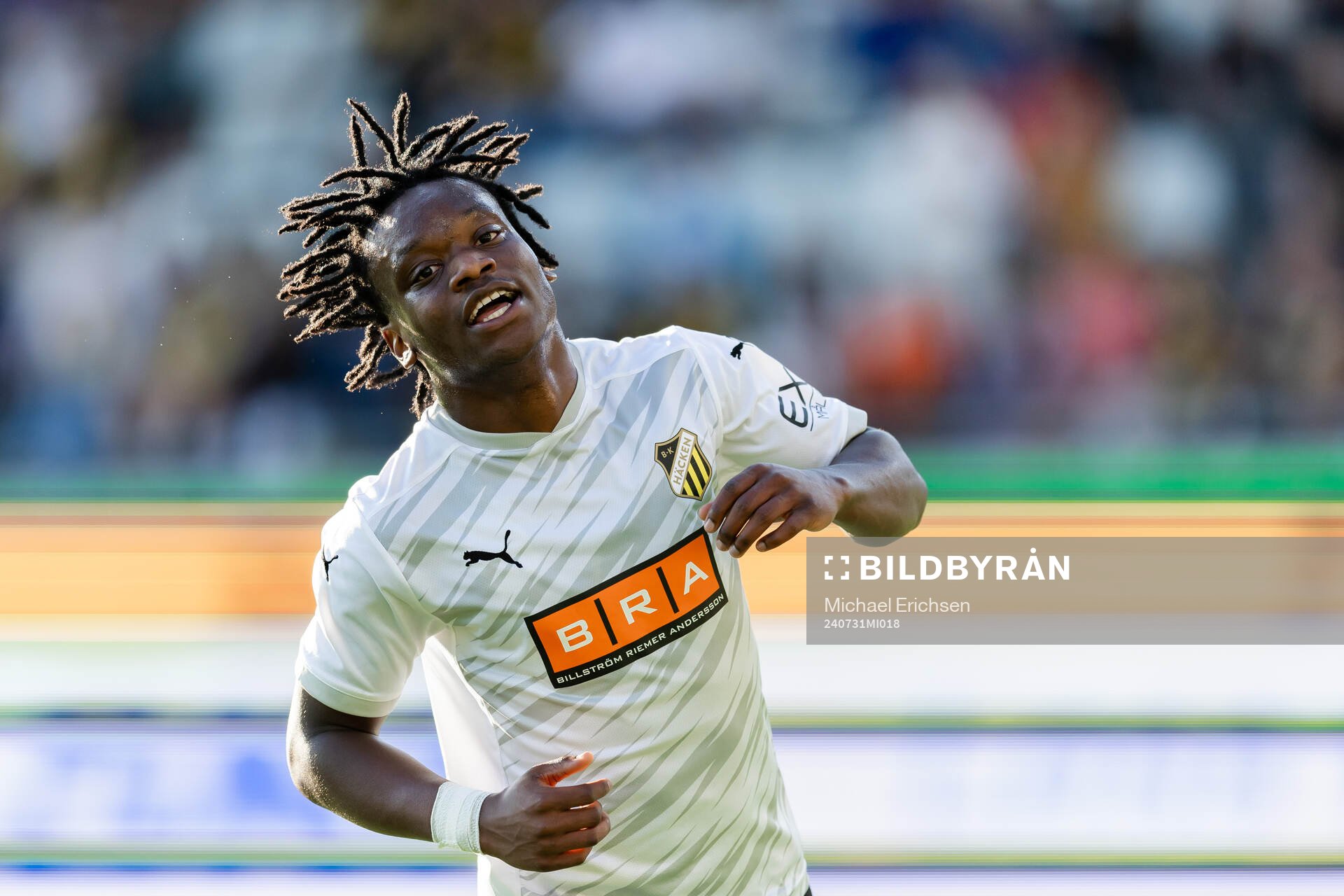 Jeremy Agbonifo of Häcken celebrates the 2-1 goal