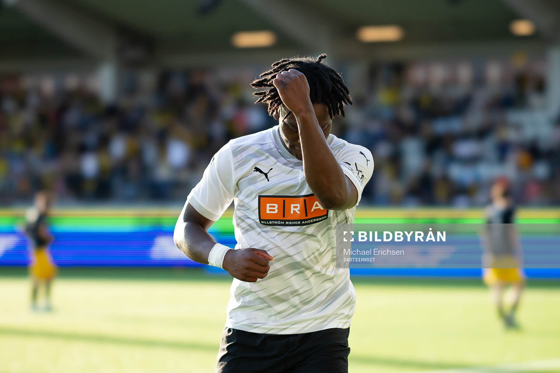 Jeremy Agbonifo of Häcken celebrates the 2-1 goal