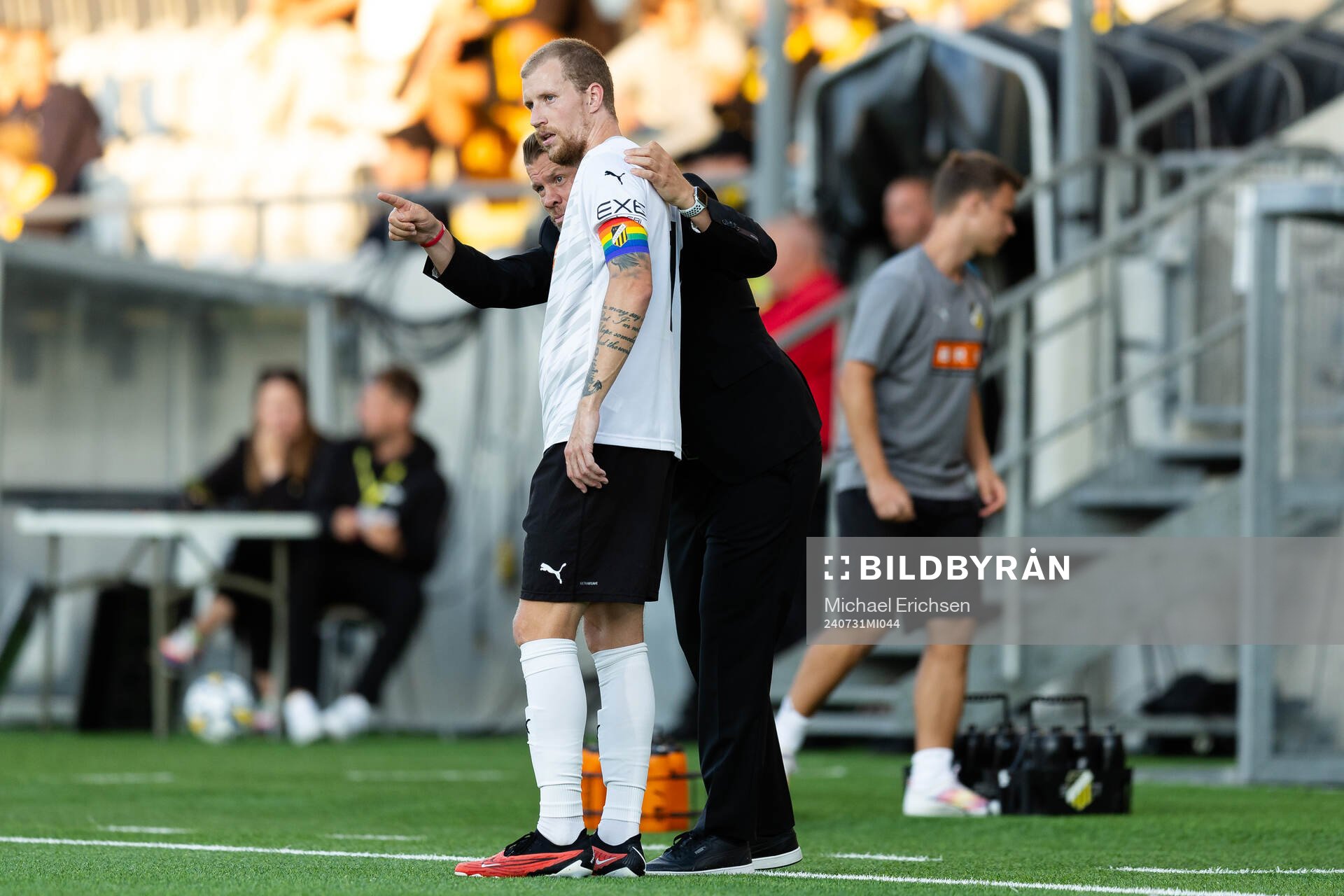 Simon Gustafson and head coach Paco Johansen of Häcken