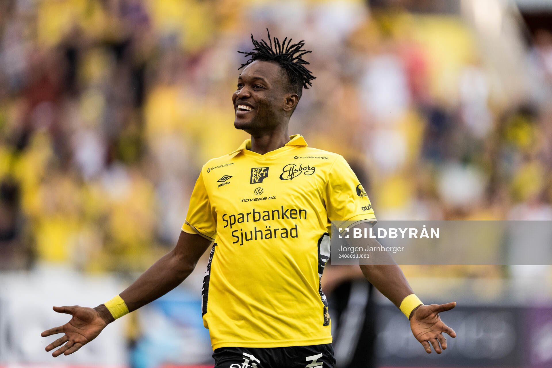 Jalal Abdullai of Elfsborg celebrates the 1-0 goal