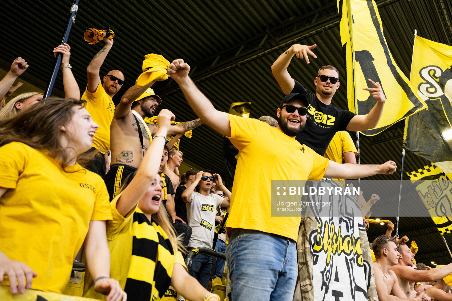 Supporters of Elfsborg celebrate