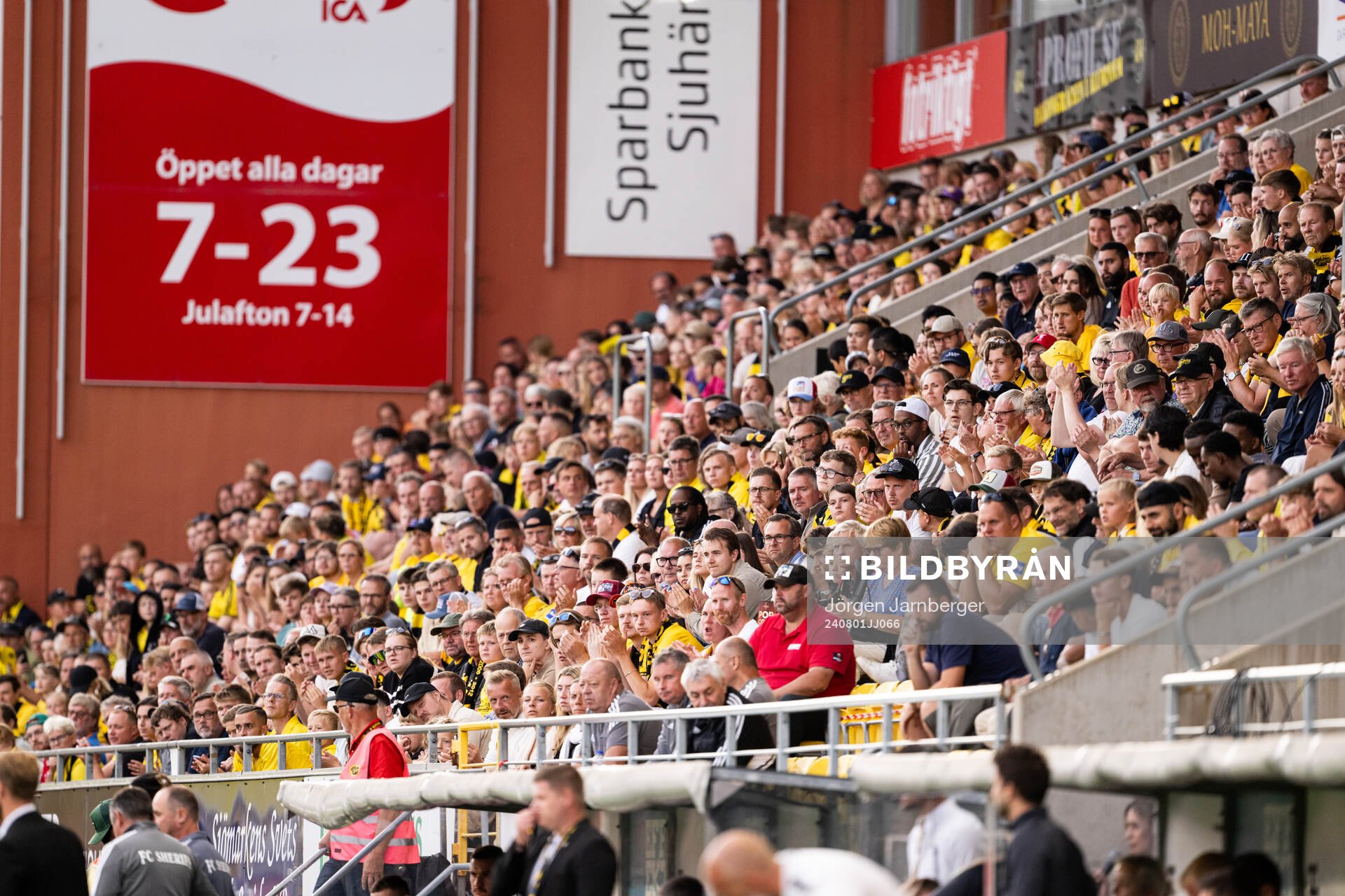 Spectators in the stands