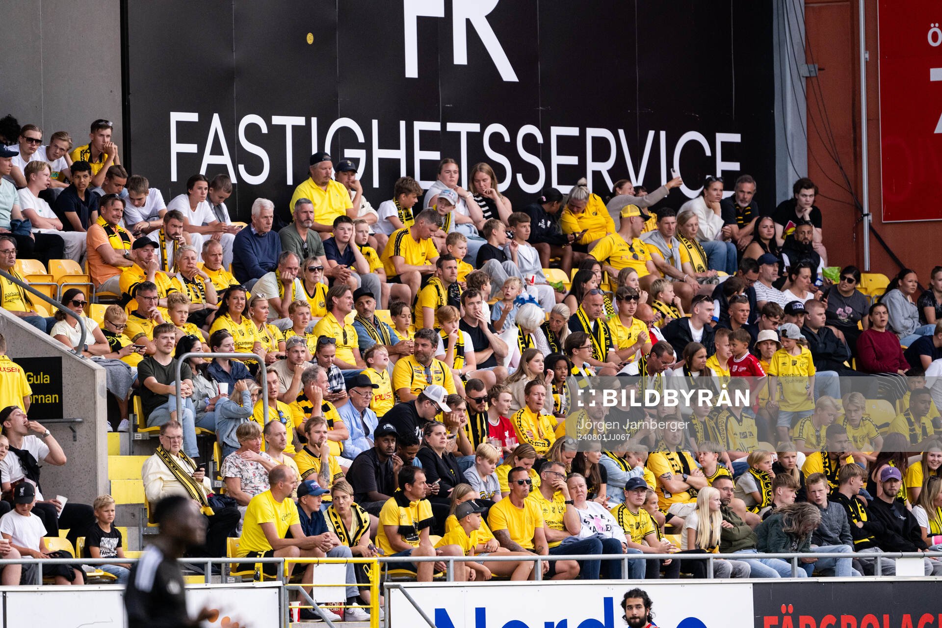 Spectators in the stands