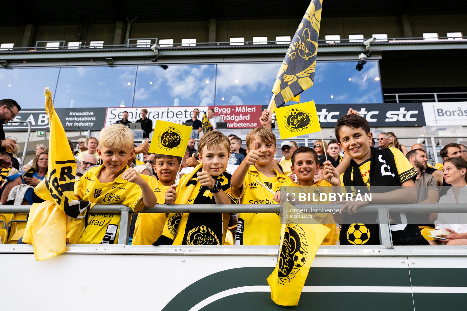 Spectators in the stands