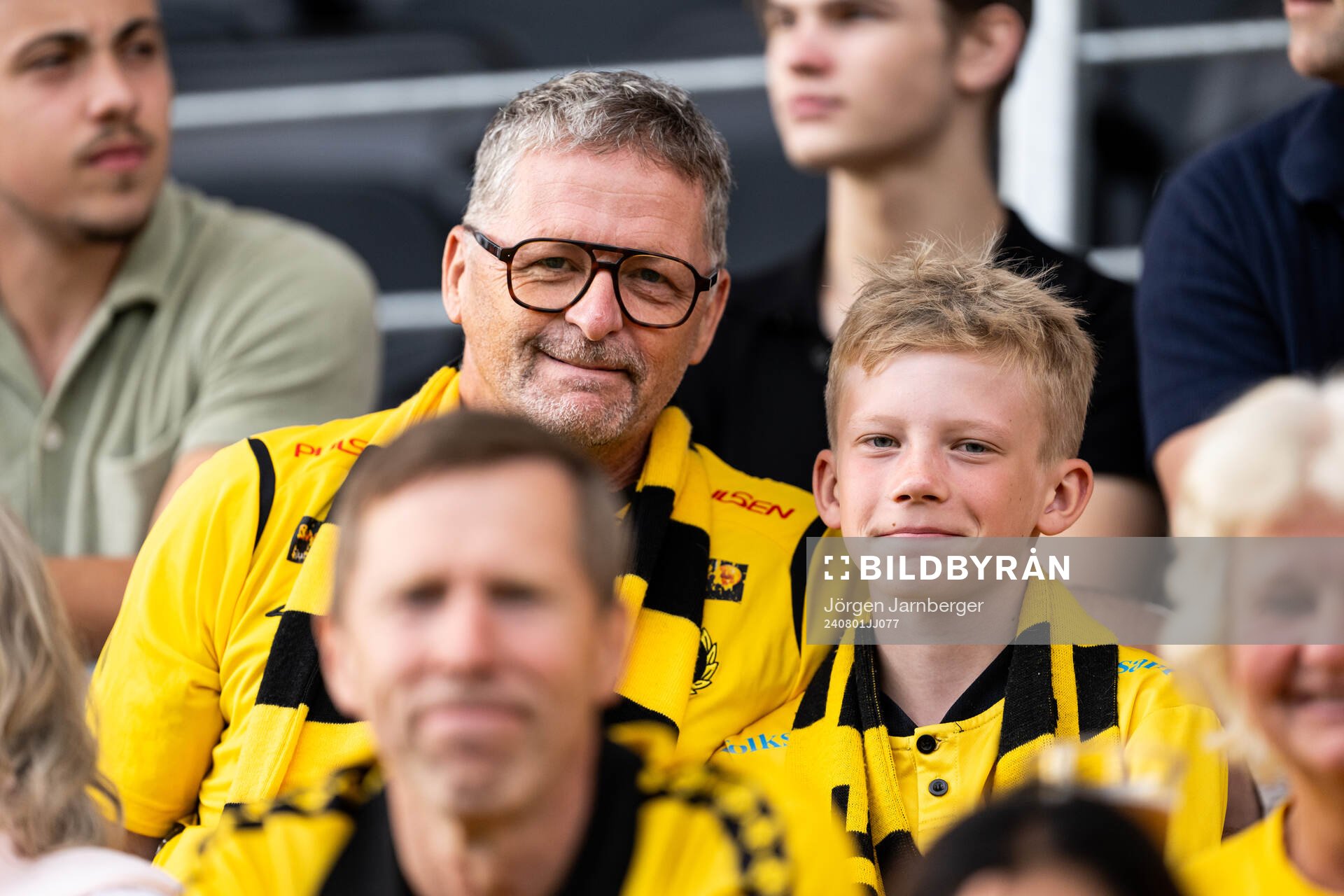 Spectators in the stands