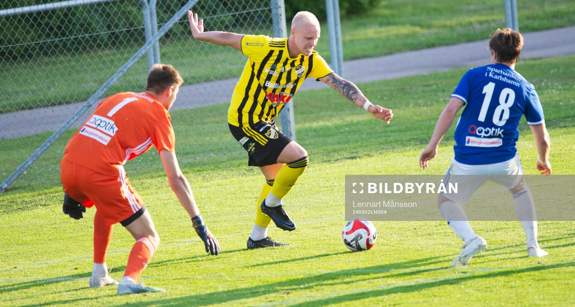 IFK Hässleholms nyförvärv Alexander Sjöström i matchen