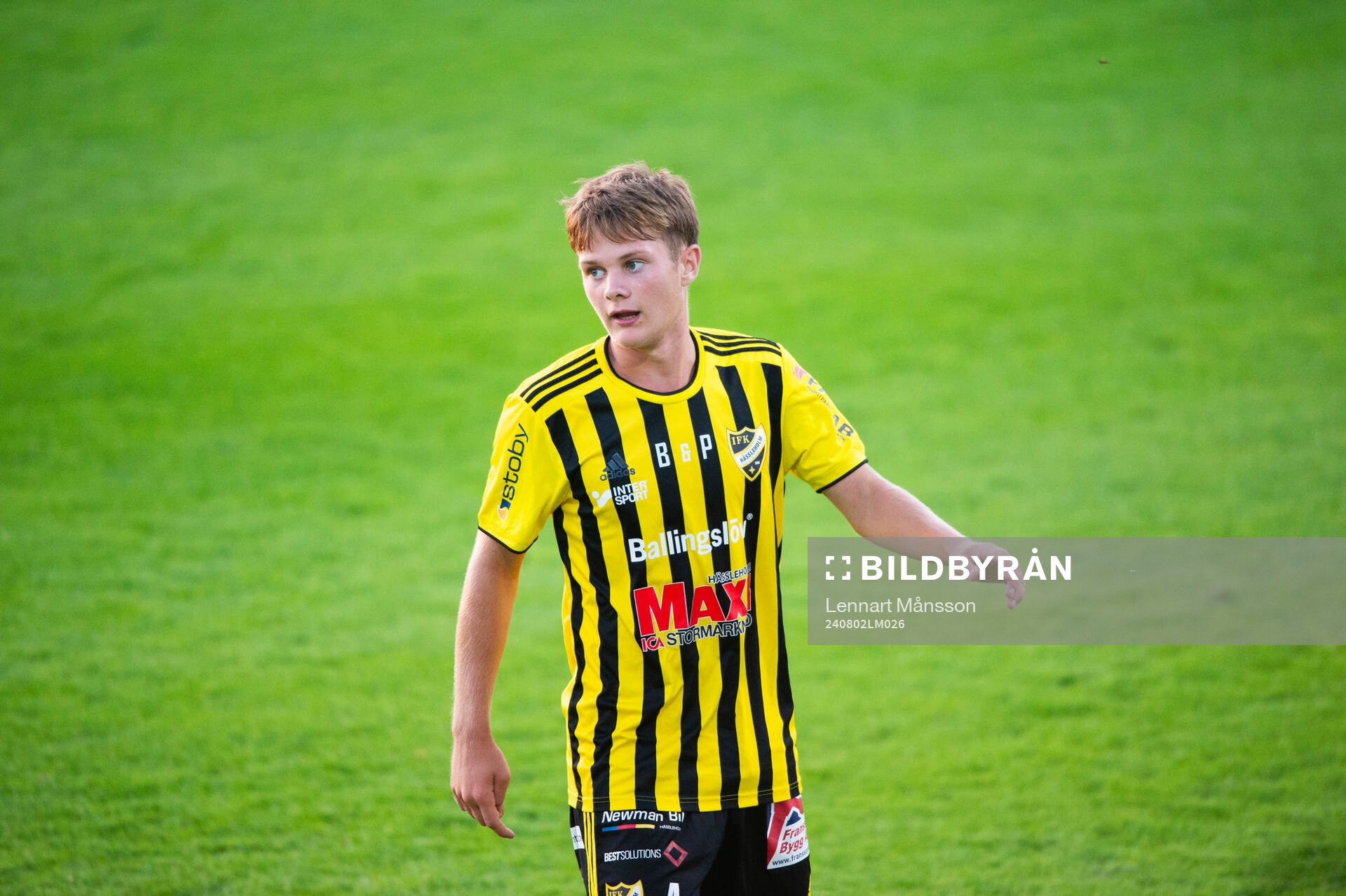 IFK Hässleholms Max Högberg i matchen i div 2 mellan IFK