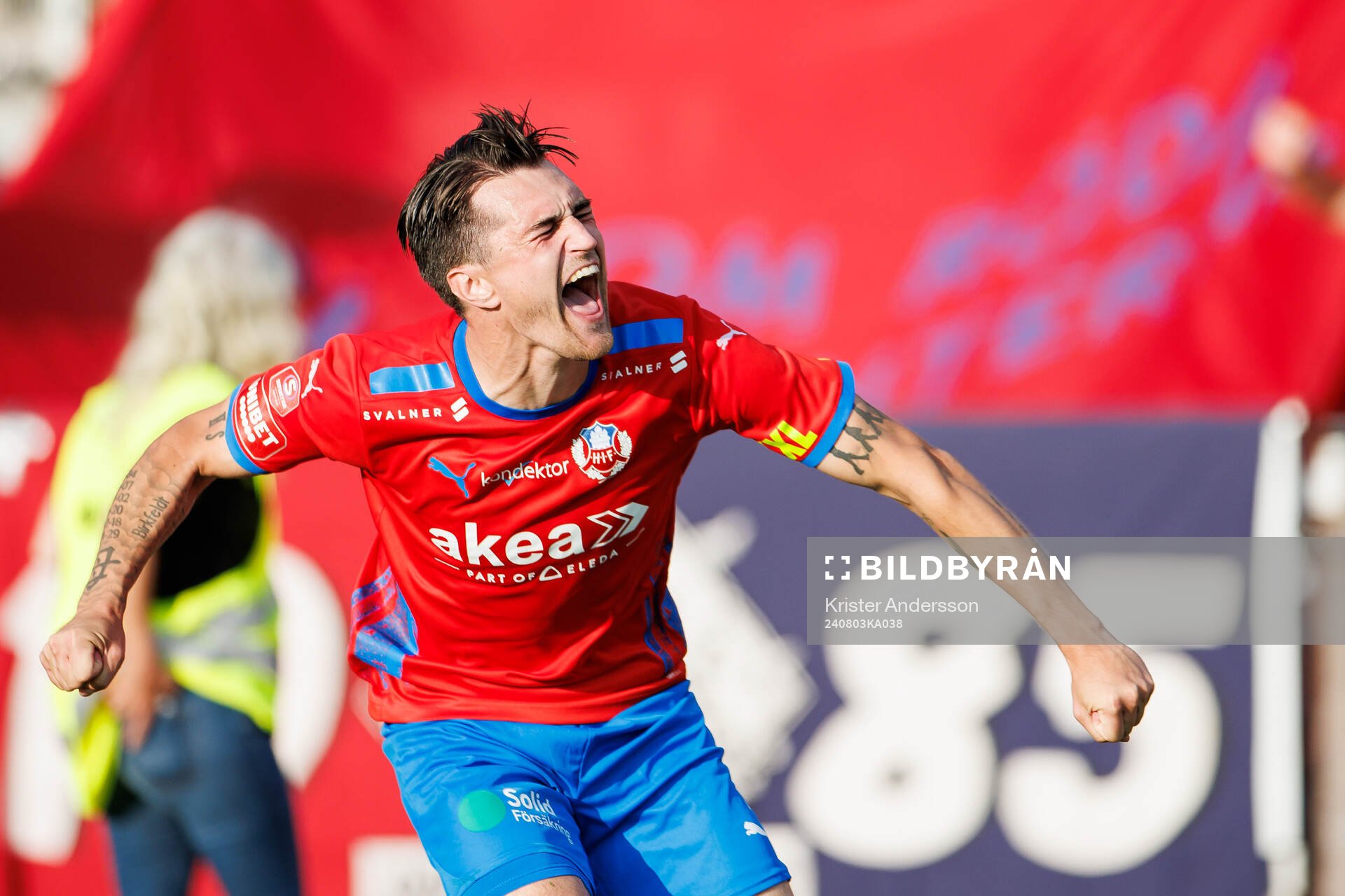 Helsingborgs Jon Birkfeldt jublar