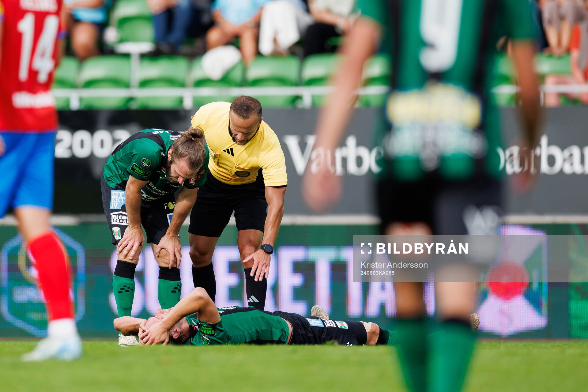 Varbergs Hampus Zackrisson har ont