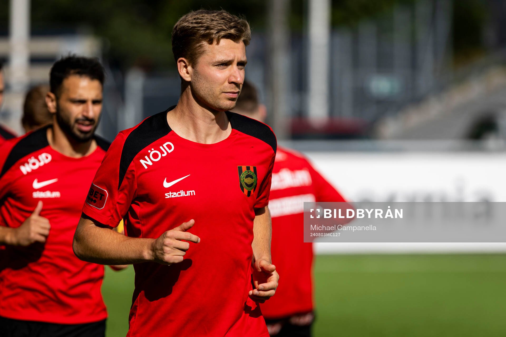 under fotbollsmatchen i Allsvenskan mellan Brommapojkarna