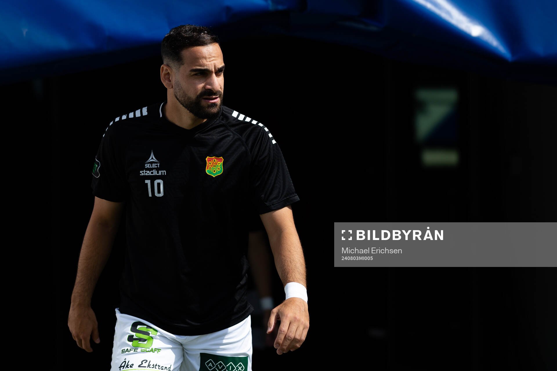 GAIS Mervan Celik innan fotbollsmatchen i Allsvenskan