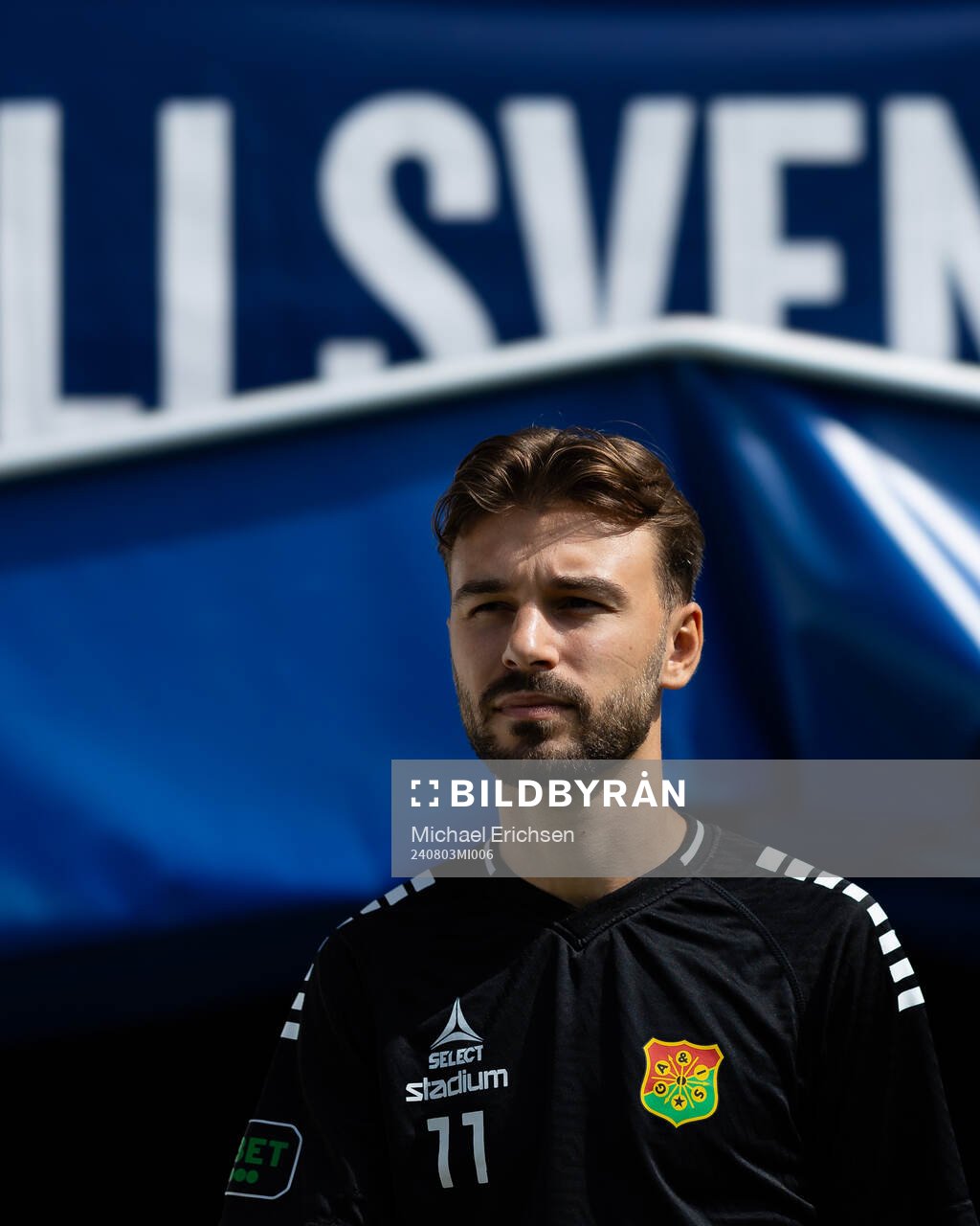 GAIS Edvin Becirovic innan fotbollsmatchen i Allsvenskan