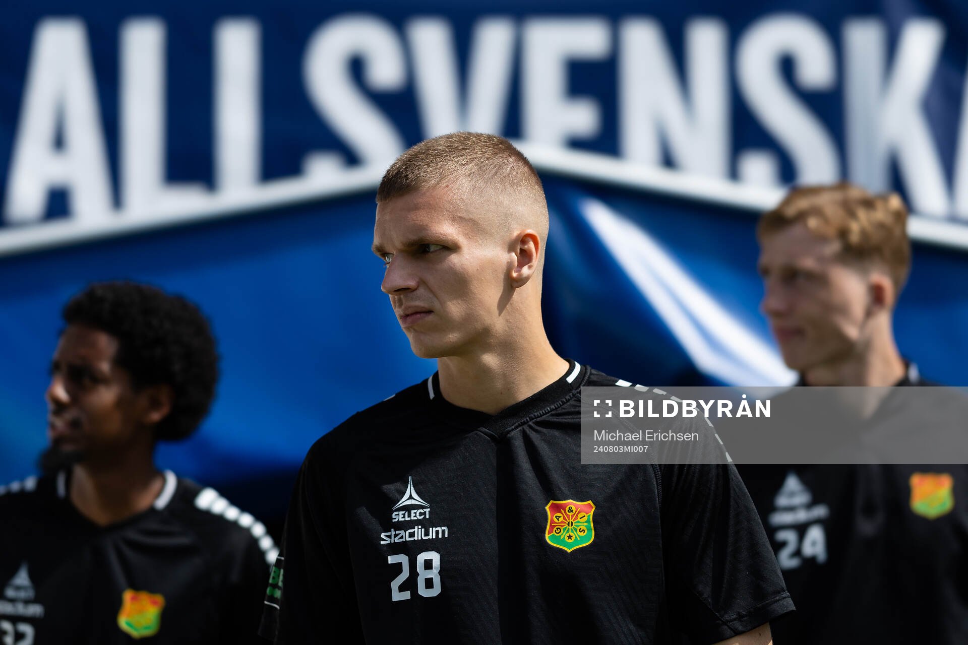 GAIS Lucas Hedlund innan fotbollsmatchen i Allsvenskan