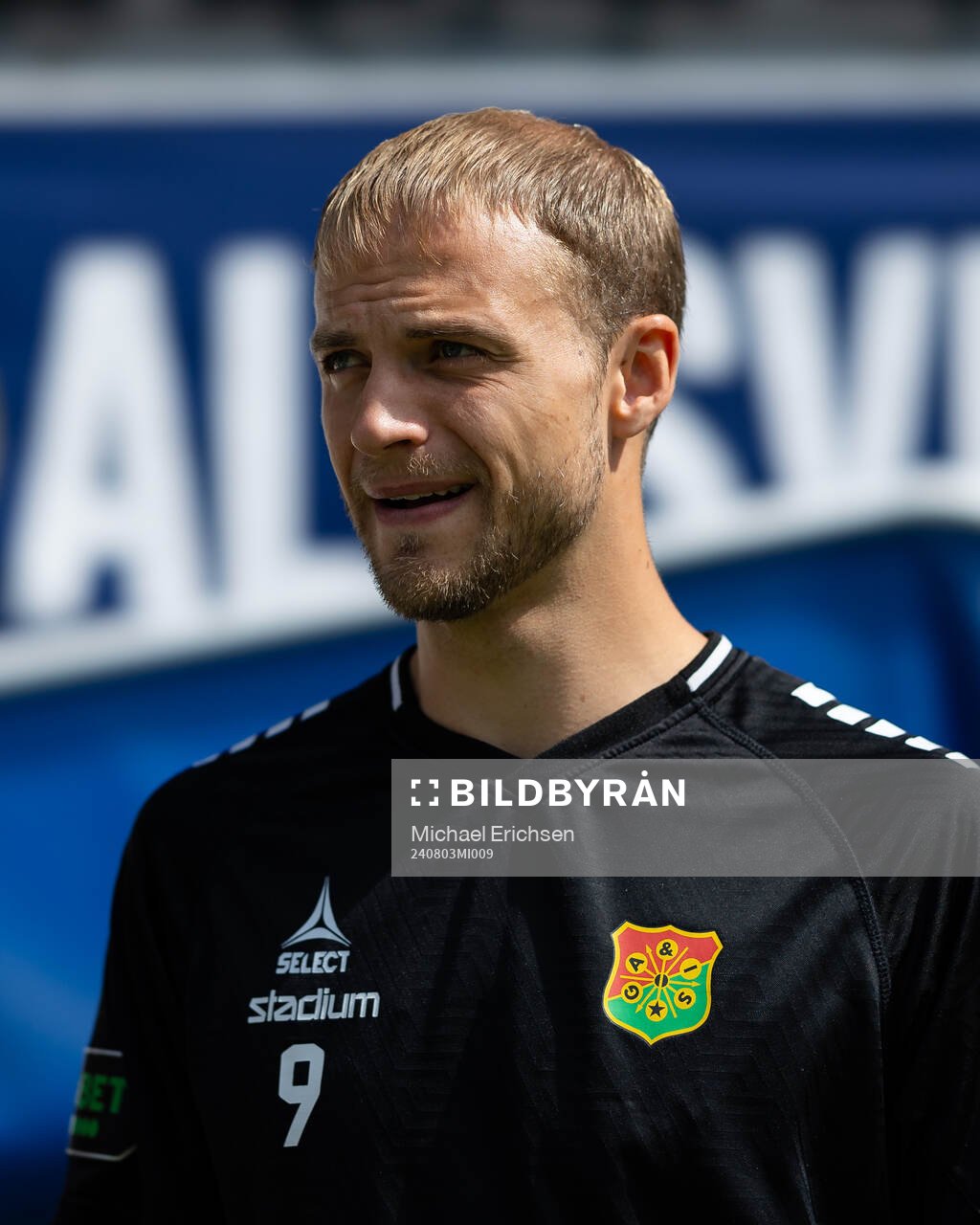 GAIS Gustav Lundgren innan fotbollsmatchen i Allsvenskan