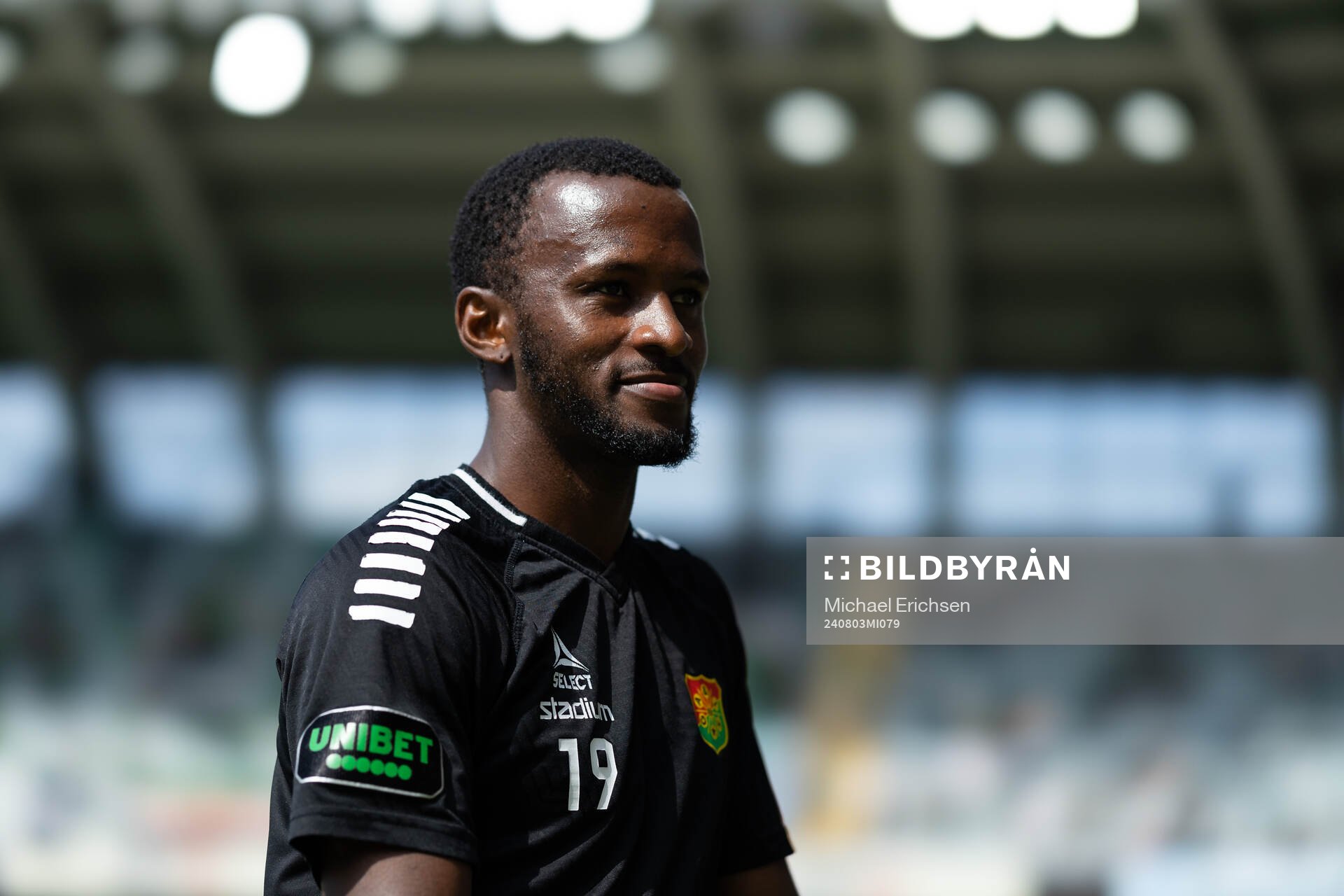 GAIS Richard Emeka Friday innan  fotbollsmatchen i