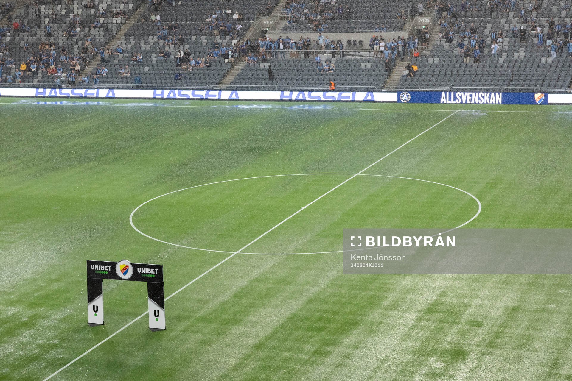 Regn på Tele2 Arena