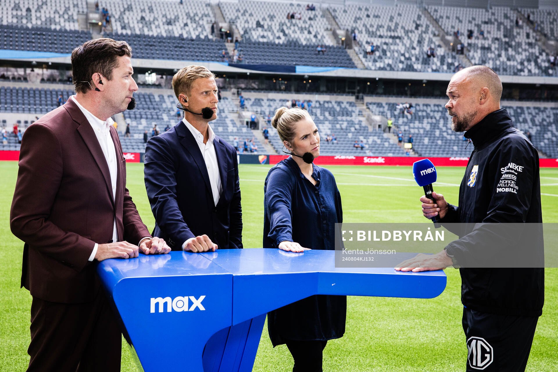 Max programledare Jonas Dahlquist, expert Pär Hansson och