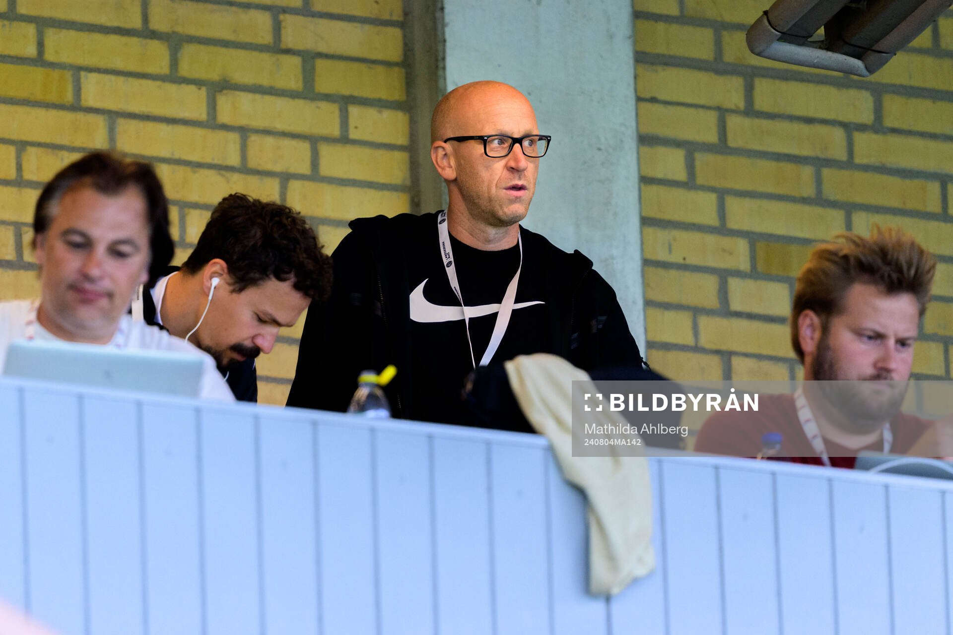Landskronas sportchef Billy Magnusson på läktaren