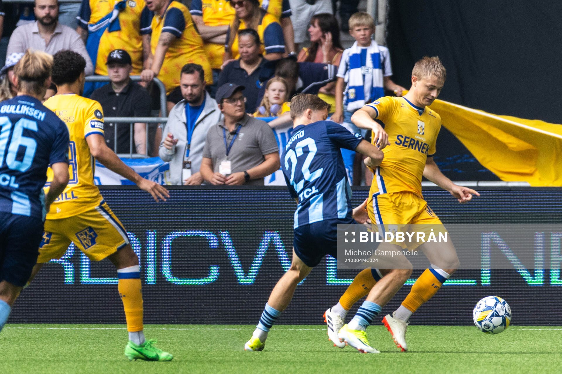 Djurgårdens Patric Åslund och IFK Göteborgs David Kjær