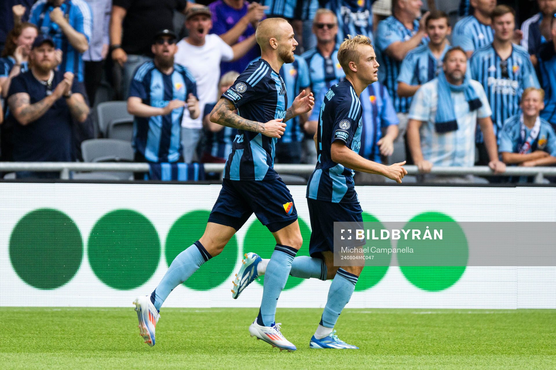 Djurgårdens Adam Ståhl jublar