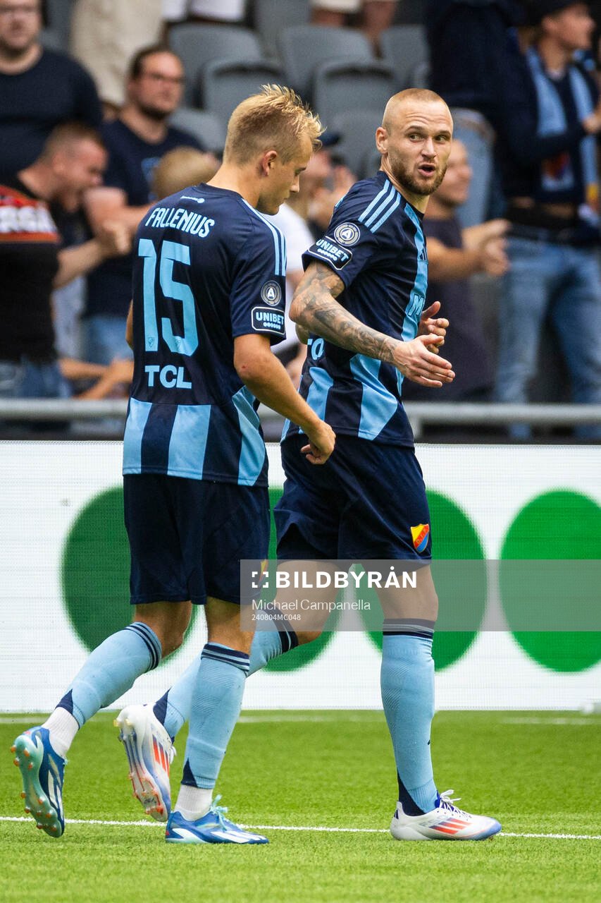 Djurgårdens Adam Ståhl jublar