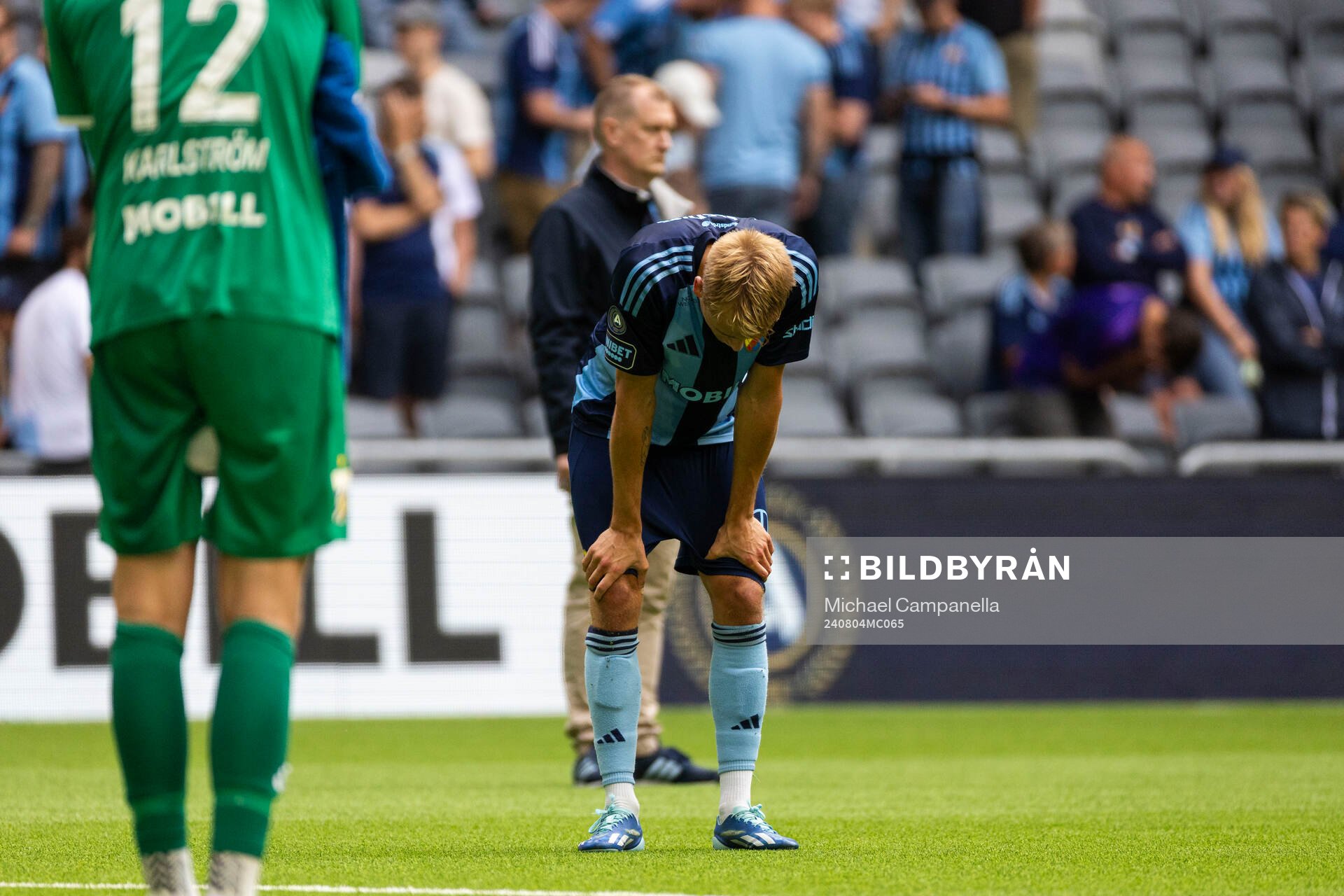 Djurgårdens Oskar Fallenius deppar