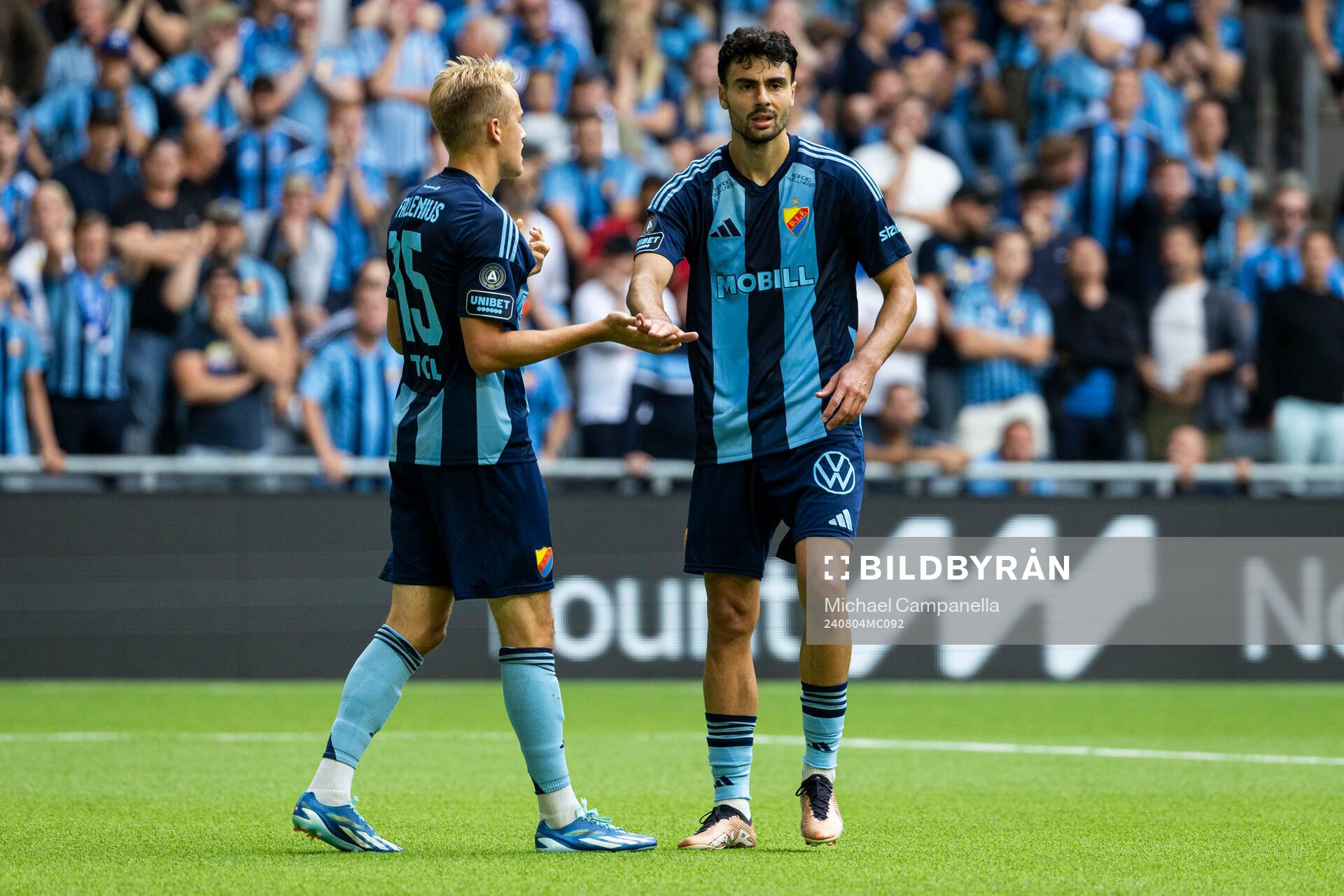 Djurgårdens Oskar Fallenius och Deniz Hummet