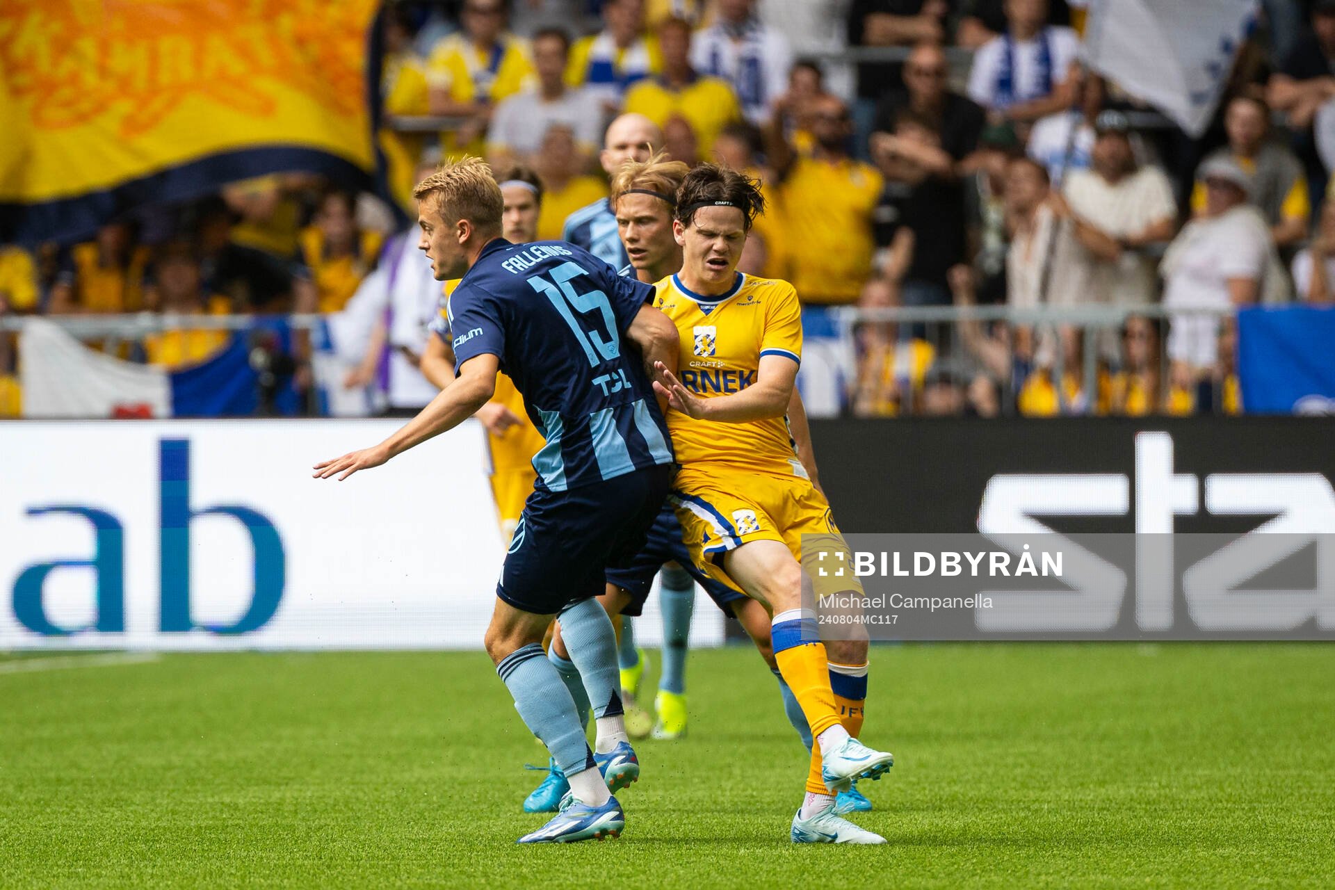 Djurgårdens Oskar Fallenius och IFK Göteborgs Kolbeinn