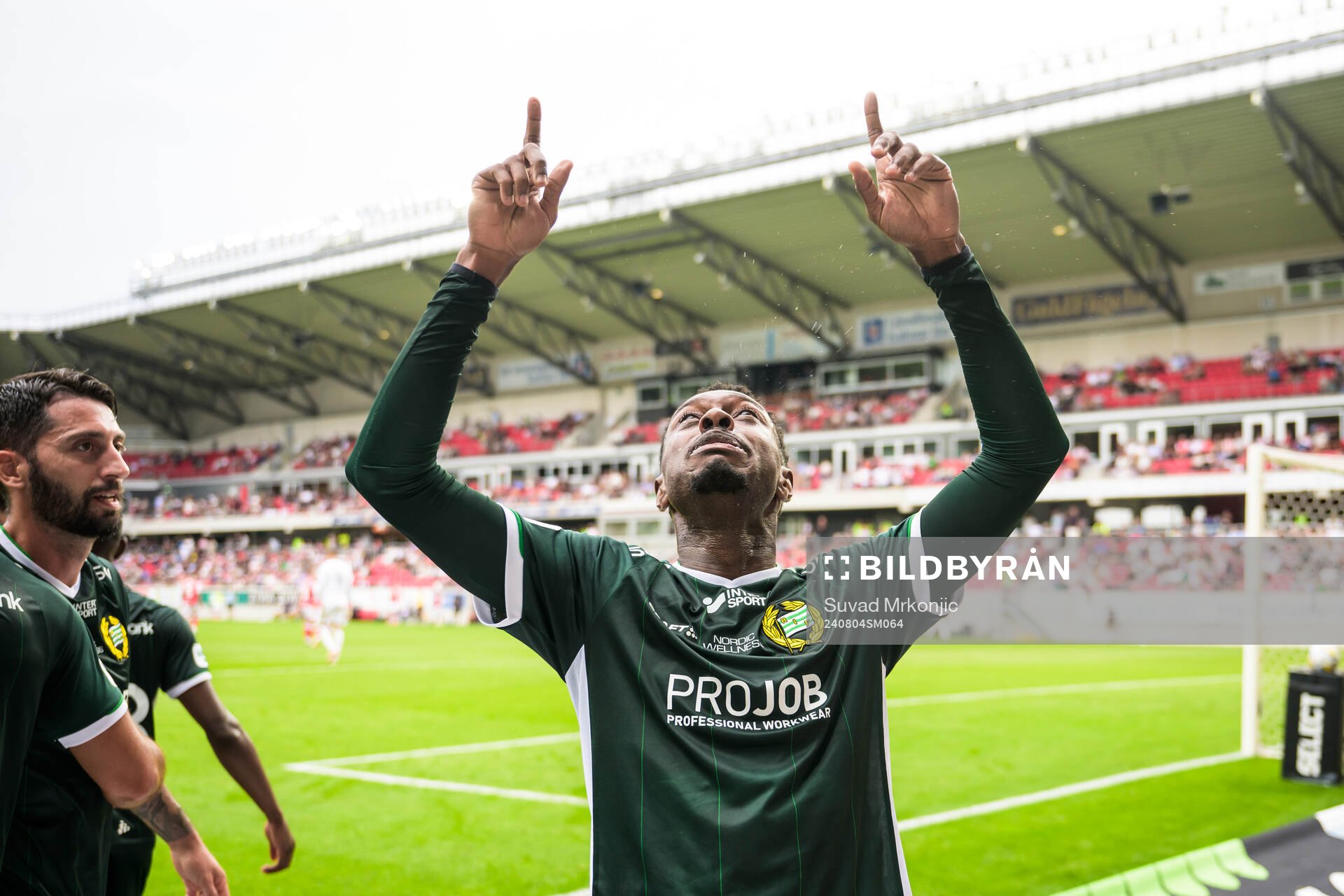 Hammarbys Shaquille Pinas jublar