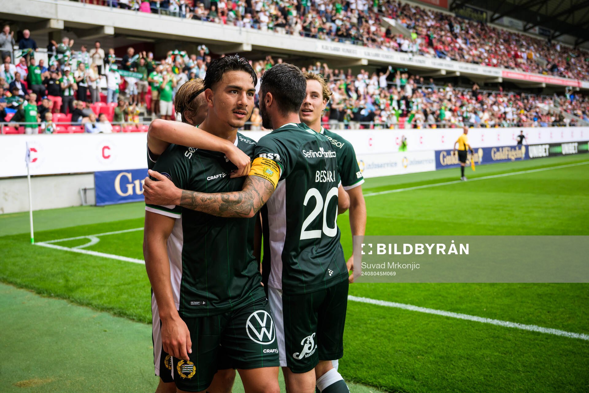 Hammarbys Jusef Erabi jublar