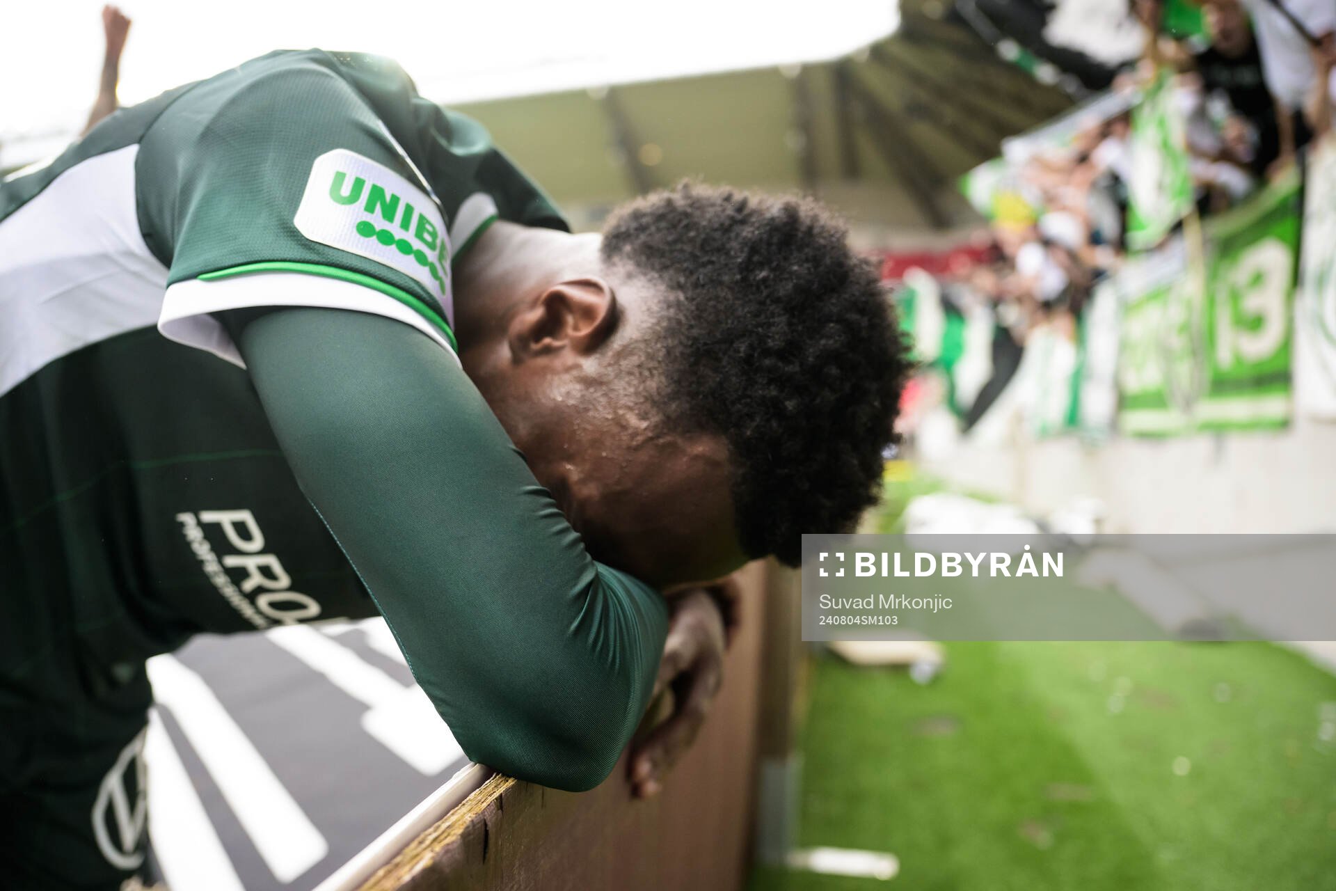 Hammarbys Shaquille Pinas jublar
