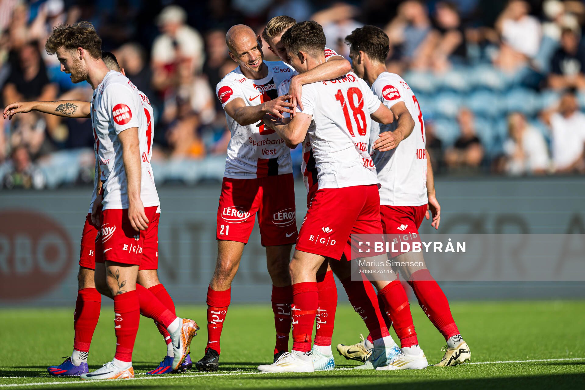 Sander Kartum of Brann celebrates