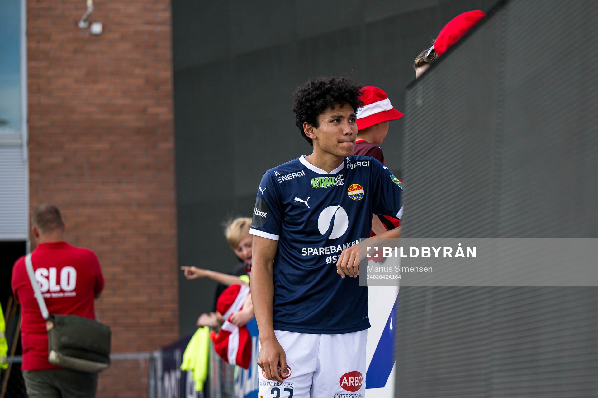 Samuel Agung Marcello Silalahi of Strømsgodset after the Eliteserien match between Strømsgodset and Brann on August 4, 2024 in Drammen.