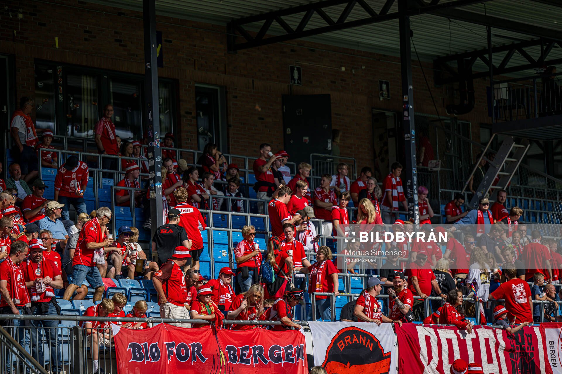 Spectators in the stands