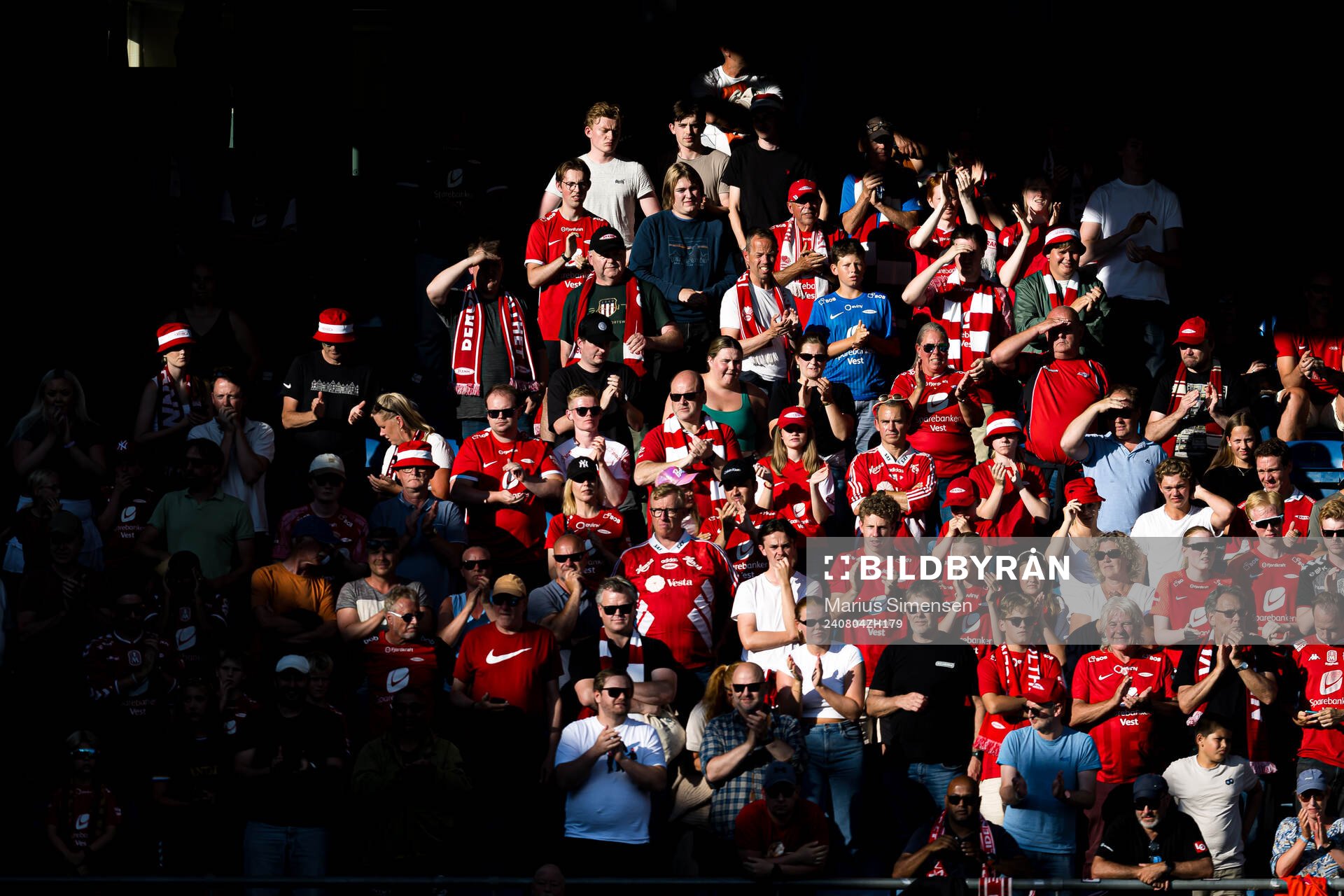 Spectators in the stands