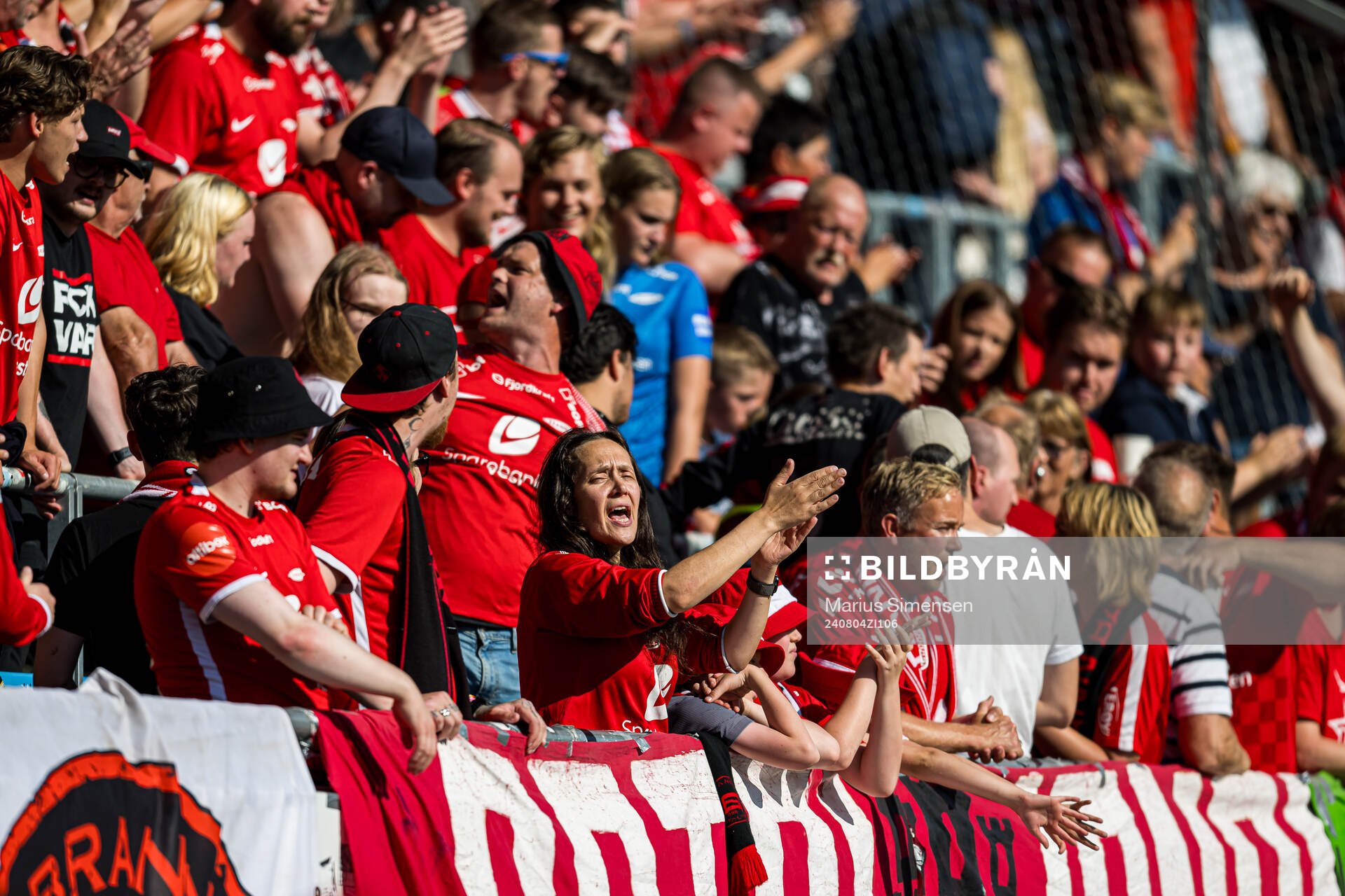 Spectators in the stands