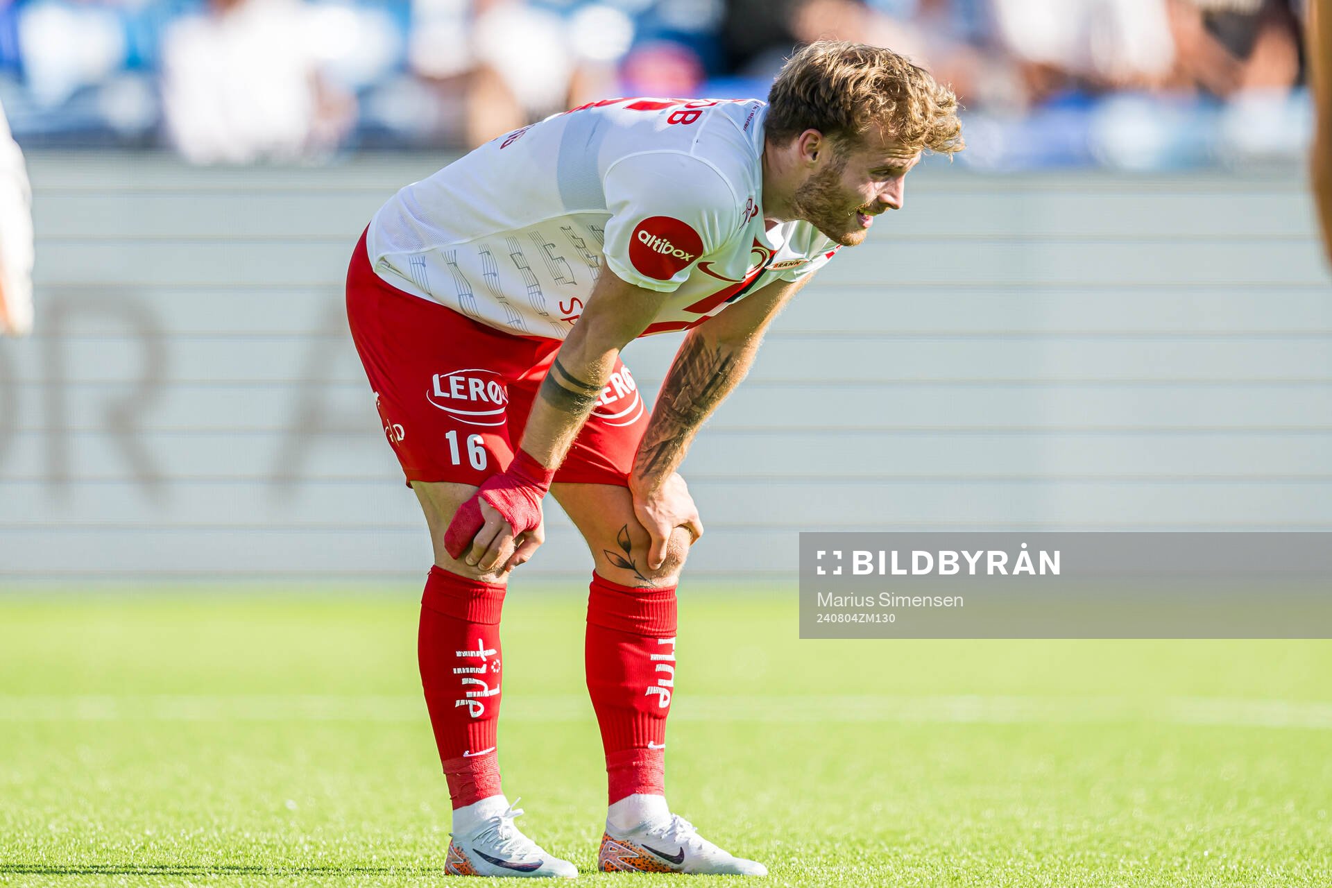 Ole Didrik Blomberg of Brann reacts