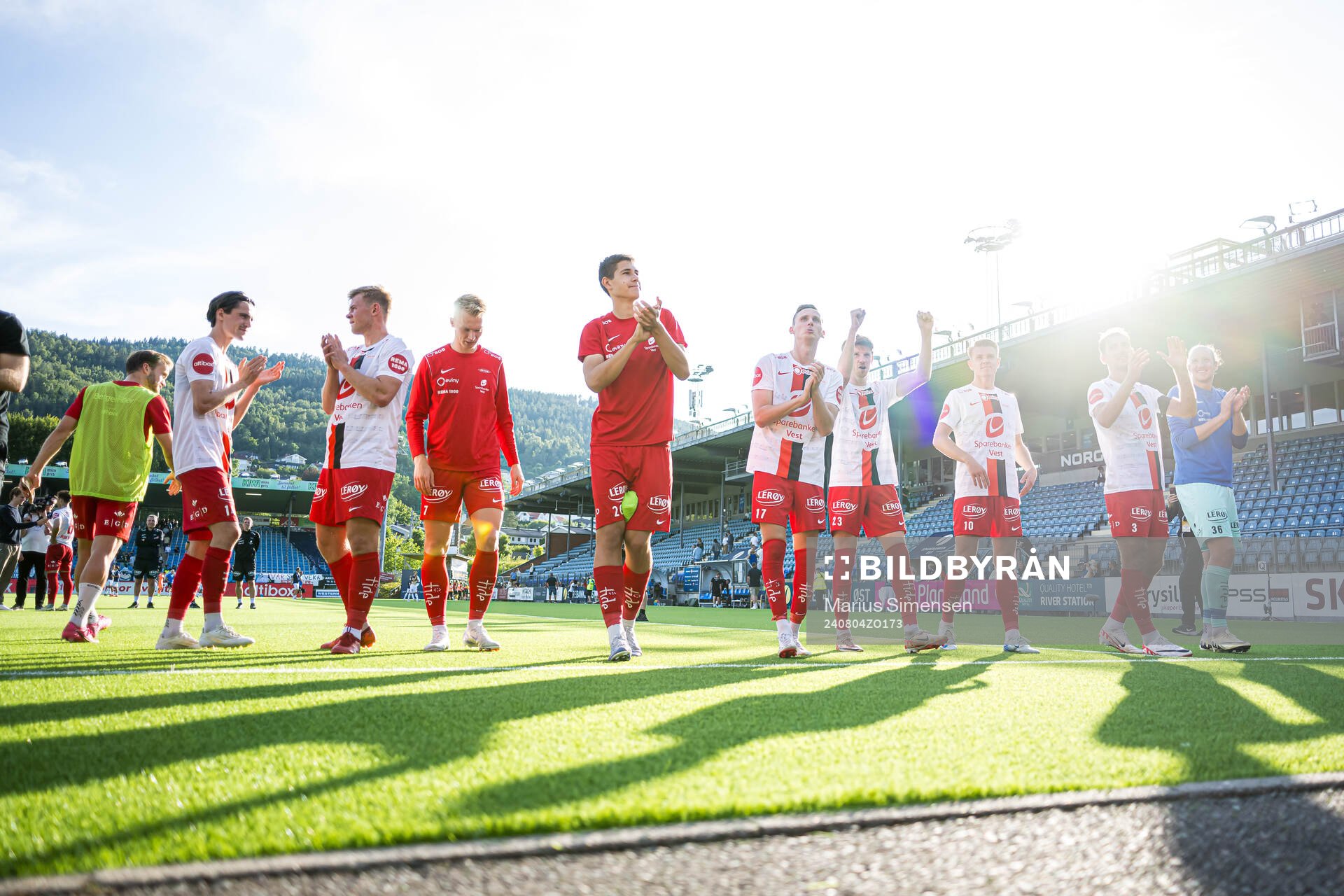 Players of Brann celebrates